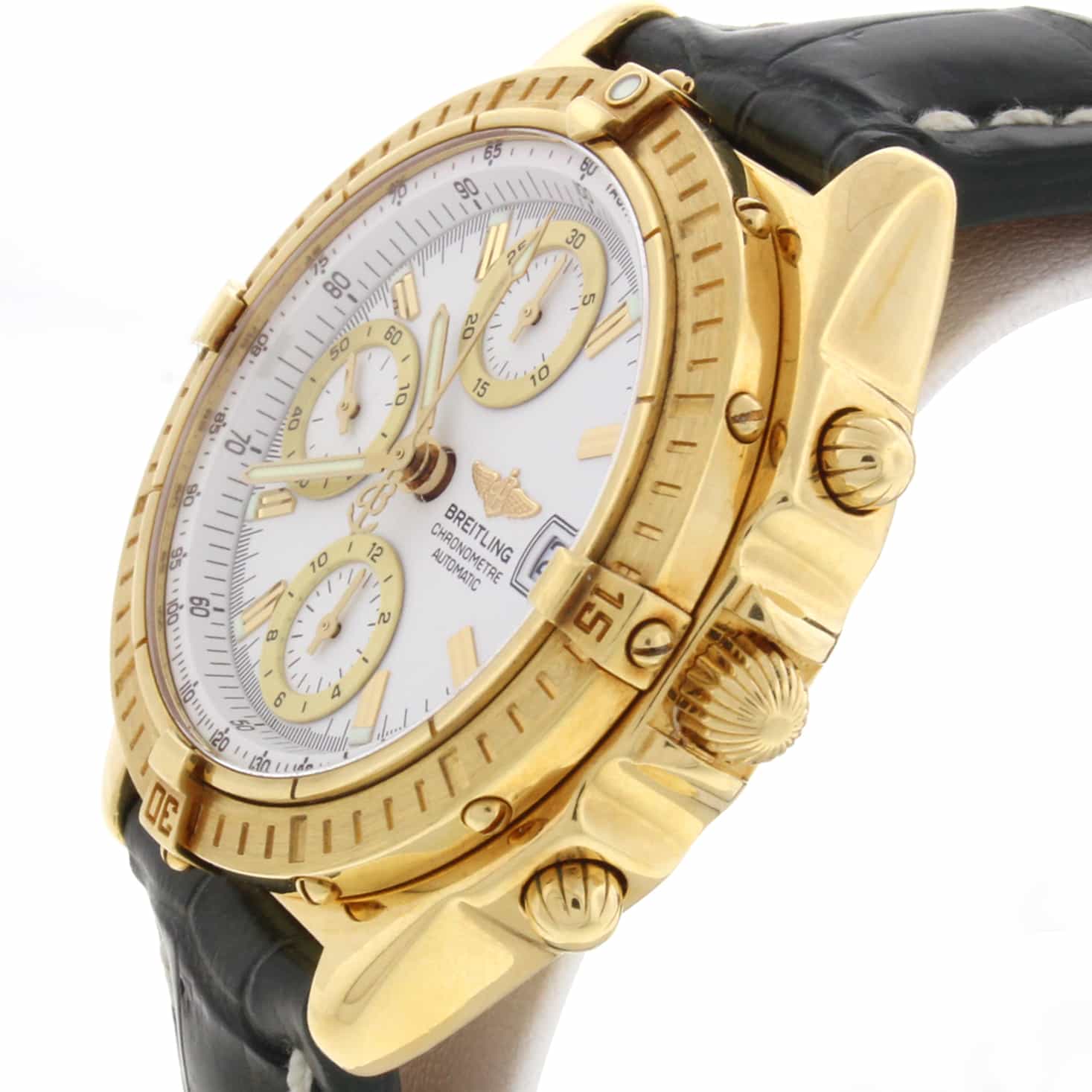 Breitling Chronomat Windrider 18K Yellow Gold 39MM Automatic Mens Watch K13352 - Image 5