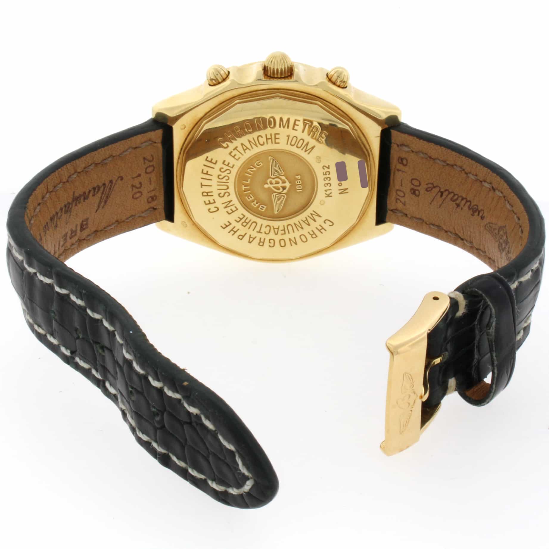 Breitling Chronomat Windrider 18K Yellow Gold 39MM Automatic Mens Watch K13352 - Image 7