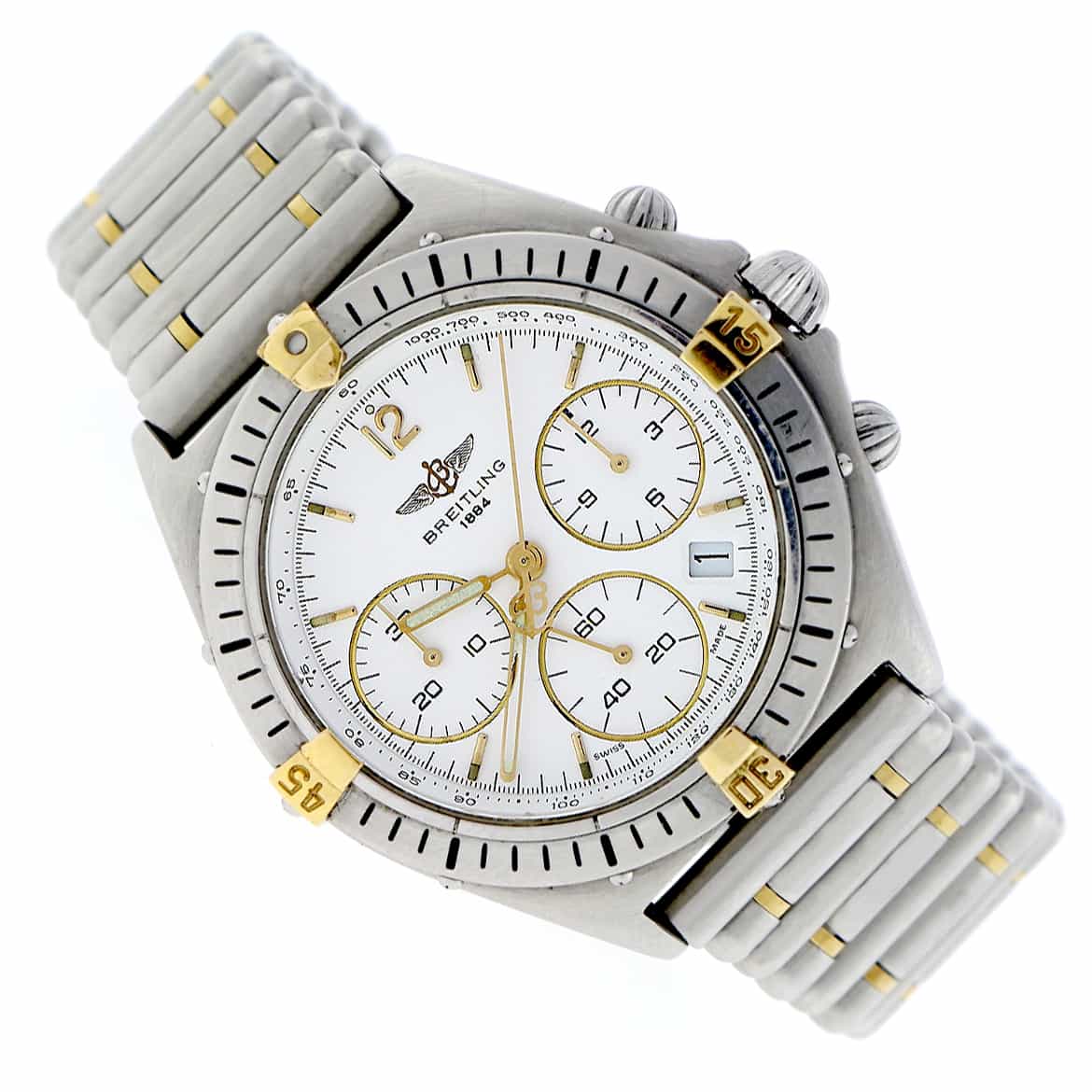 Breitling Chronomat Windrider Sextant Chronograph White Dial 36MM Stainless Steel Watch B55045 - Image 4