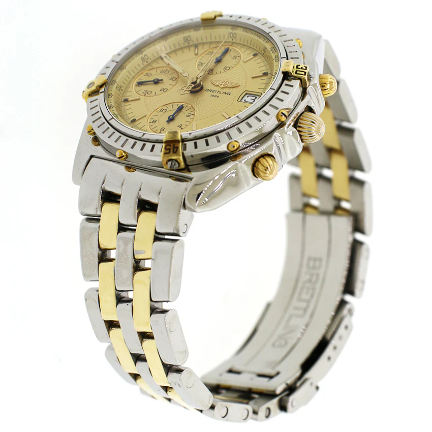 Breitling Chronomat Yellow Gold/Stainless Steel 39mm Automatic Mens Watch B13050.1 - Image 2