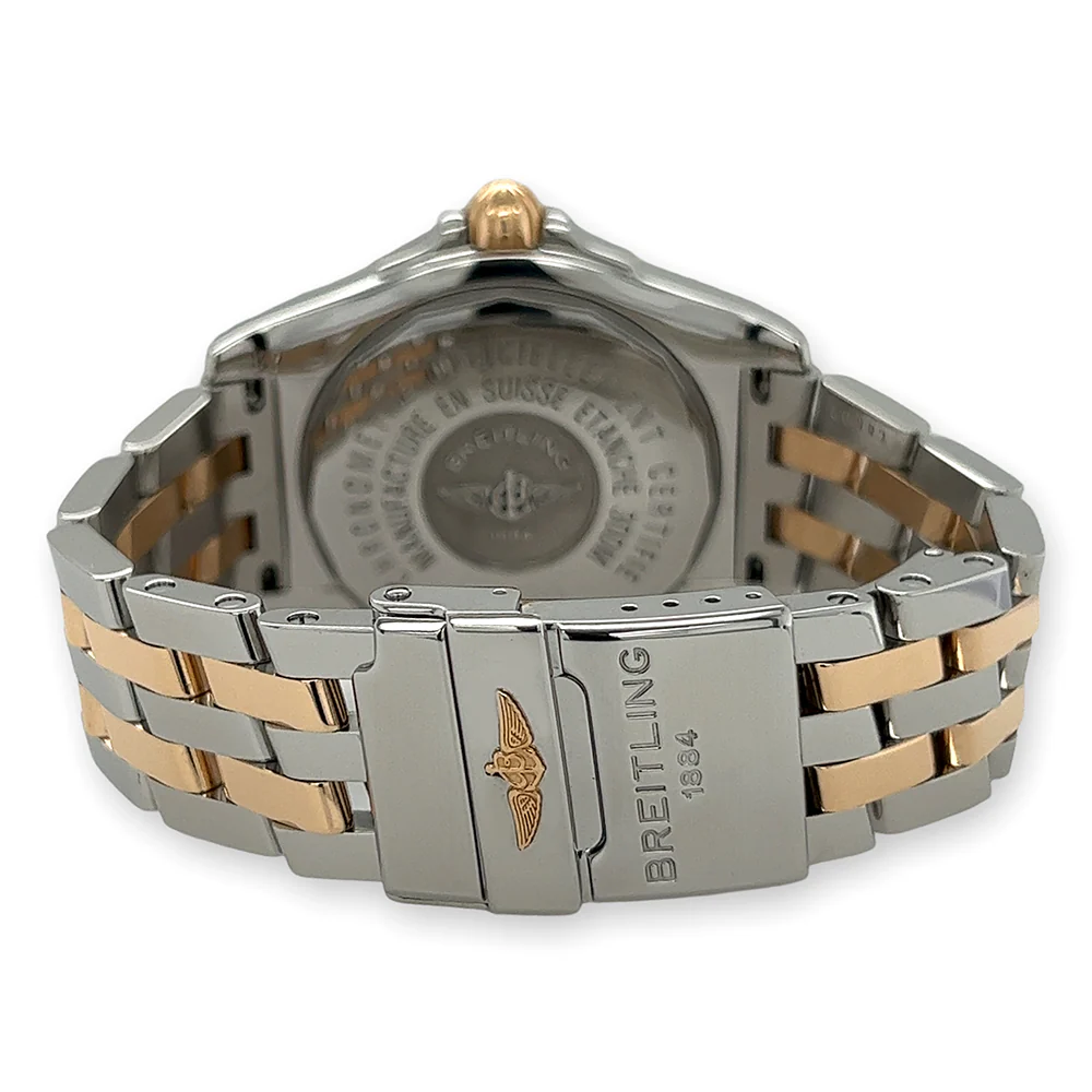 Breitling Cockpit Galactic 41 Big Date Blue Dial C49350 Rose Gold Steel Watch Box Papers 2011 - Image 5
