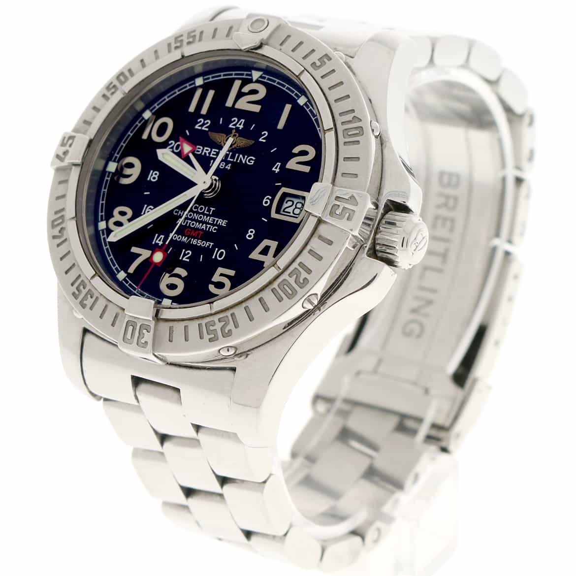 Breitling Colt GMT Black Concentric Arabic Dial 41MM Automatic Stainless Steel Mens Watch A32350 - Image 3