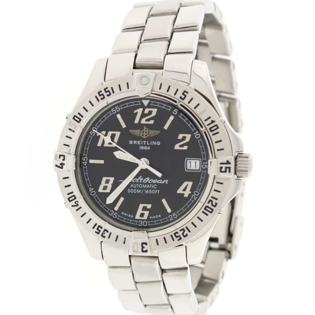 Breitling Colt Ocean Automatic Black Dial 38MM Stainless Steel Mens Watch A17050
