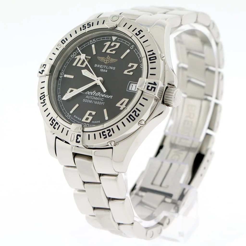 Breitling Colt Ocean Automatic Black Dial 38MM Stainless Steel Mens Watch A17050 - Image 3