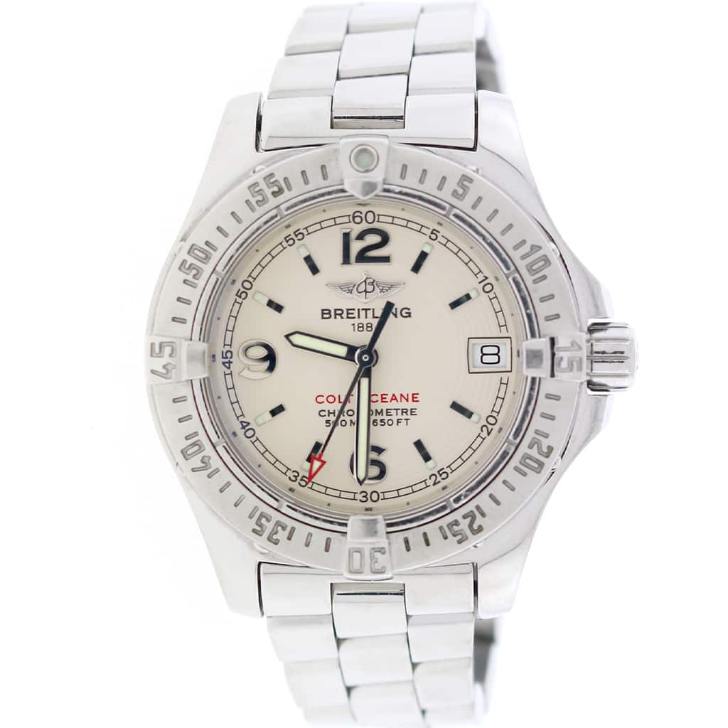 Breitling Colt Oceane 33MM Factory Silver Stick Dial Stainless Steel Ladies Watch A77380
