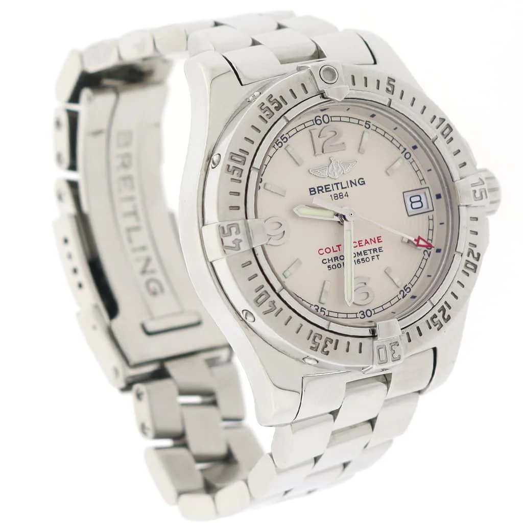 Breitling Colt Oceane 33MM Factory Silver Stick Dial Stainless Steel Ladies Watch A77380 - Image 2