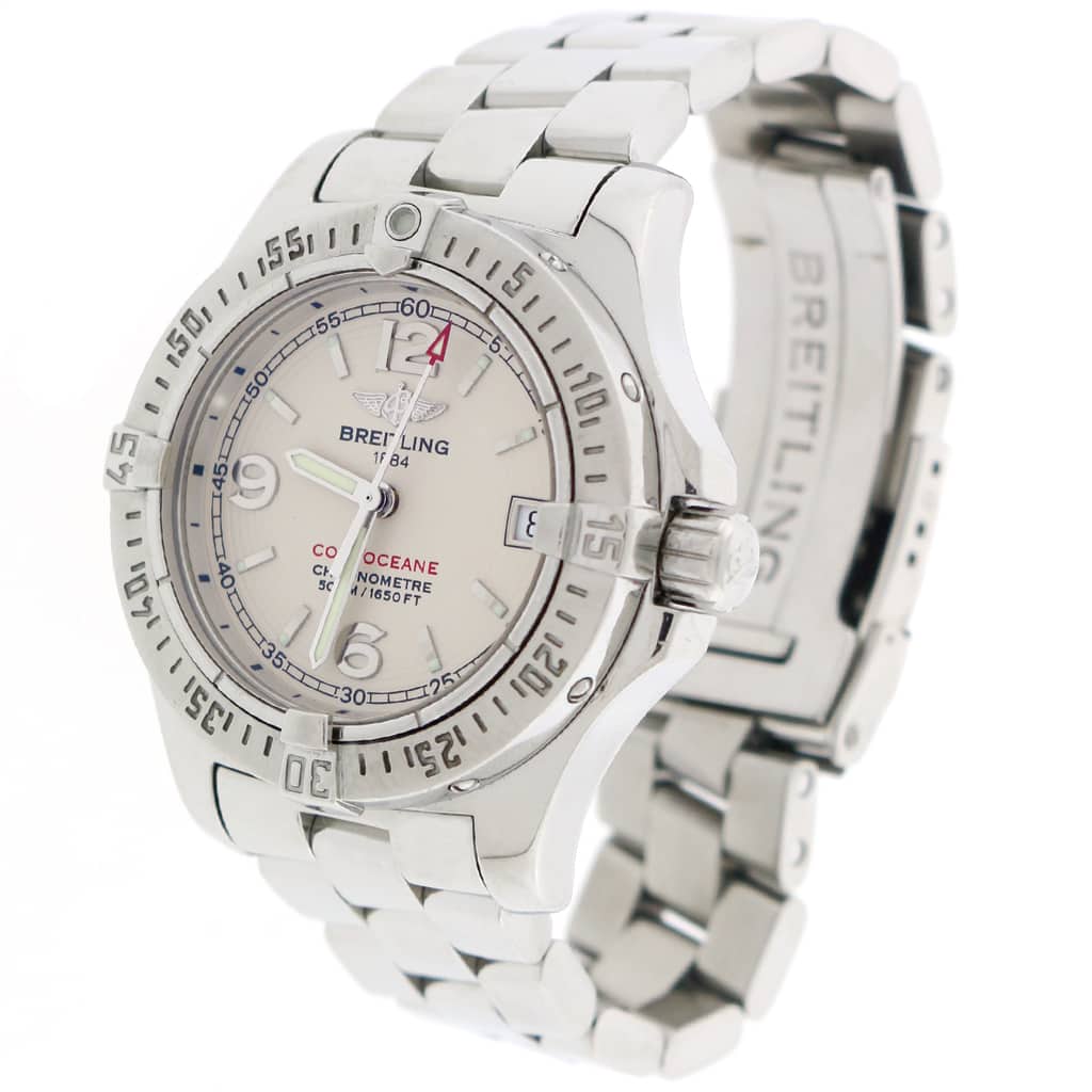 Breitling Colt Oceane 33MM Factory Silver Stick Dial Stainless Steel Ladies Watch A77380 - Image 3