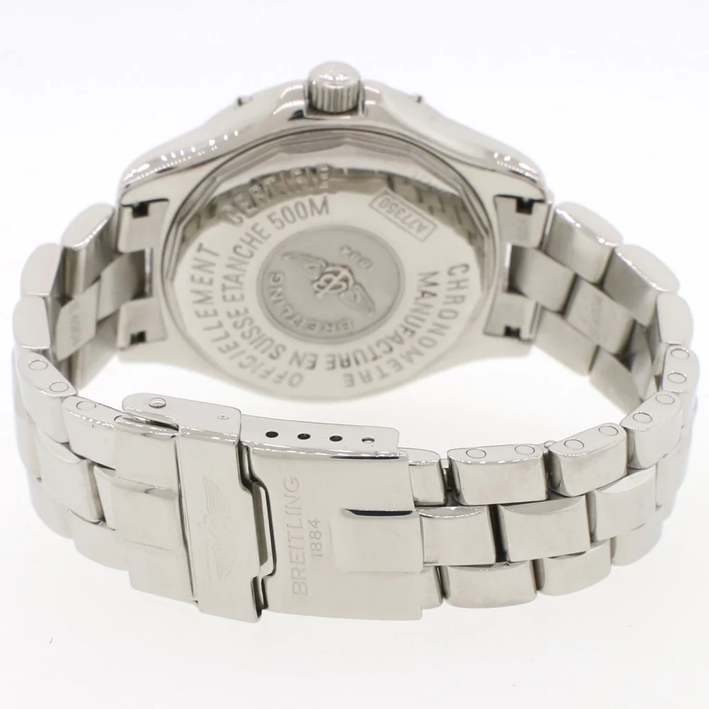 Breitling Colt Oceane SQ Stainless Steel 34MM Black Concentric Dial Ladies Watch A77350 w/Diamond Bezel - Image 6