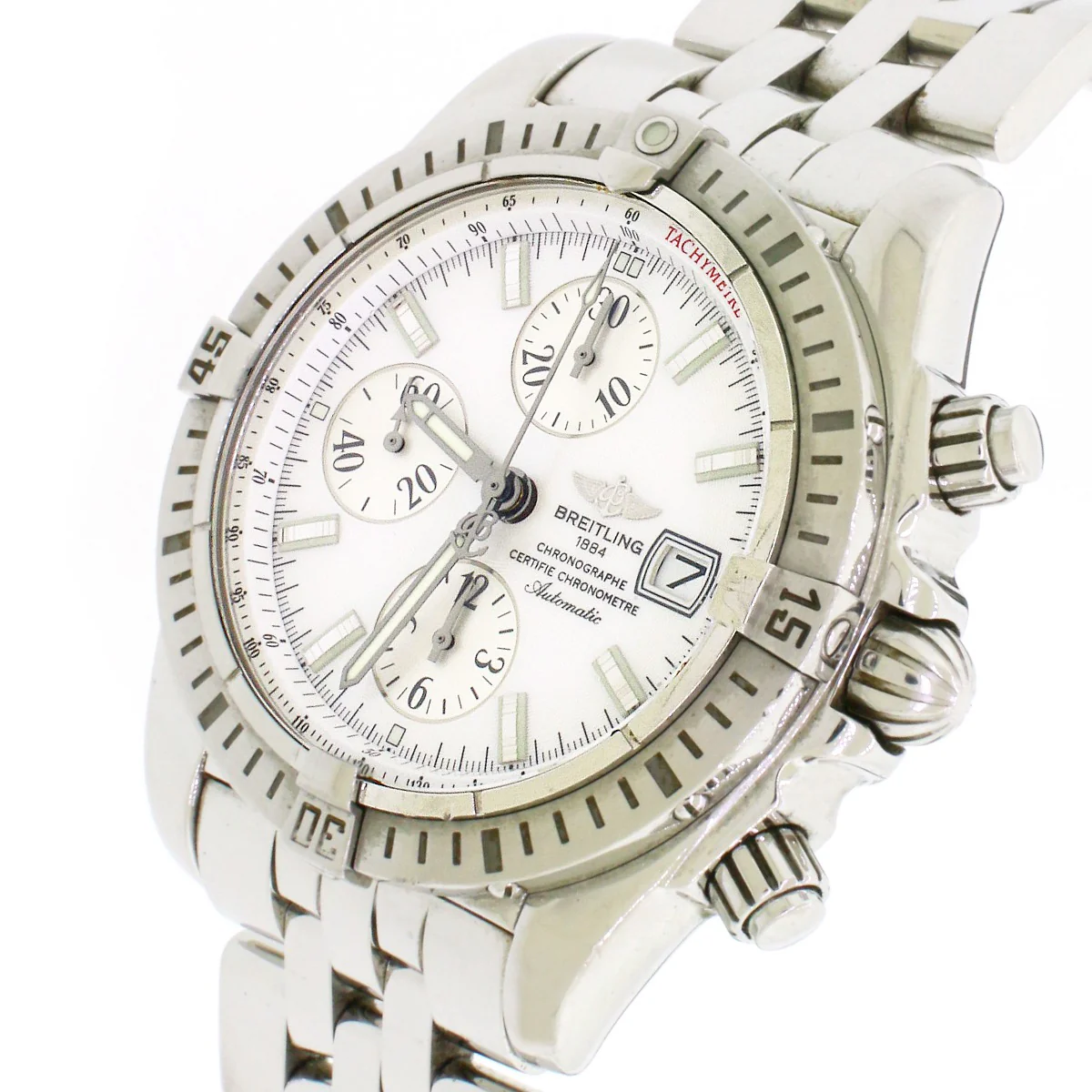 Breitling Evolution Factory MOP Dial Steel 44mm Watch A13356 - Image 3