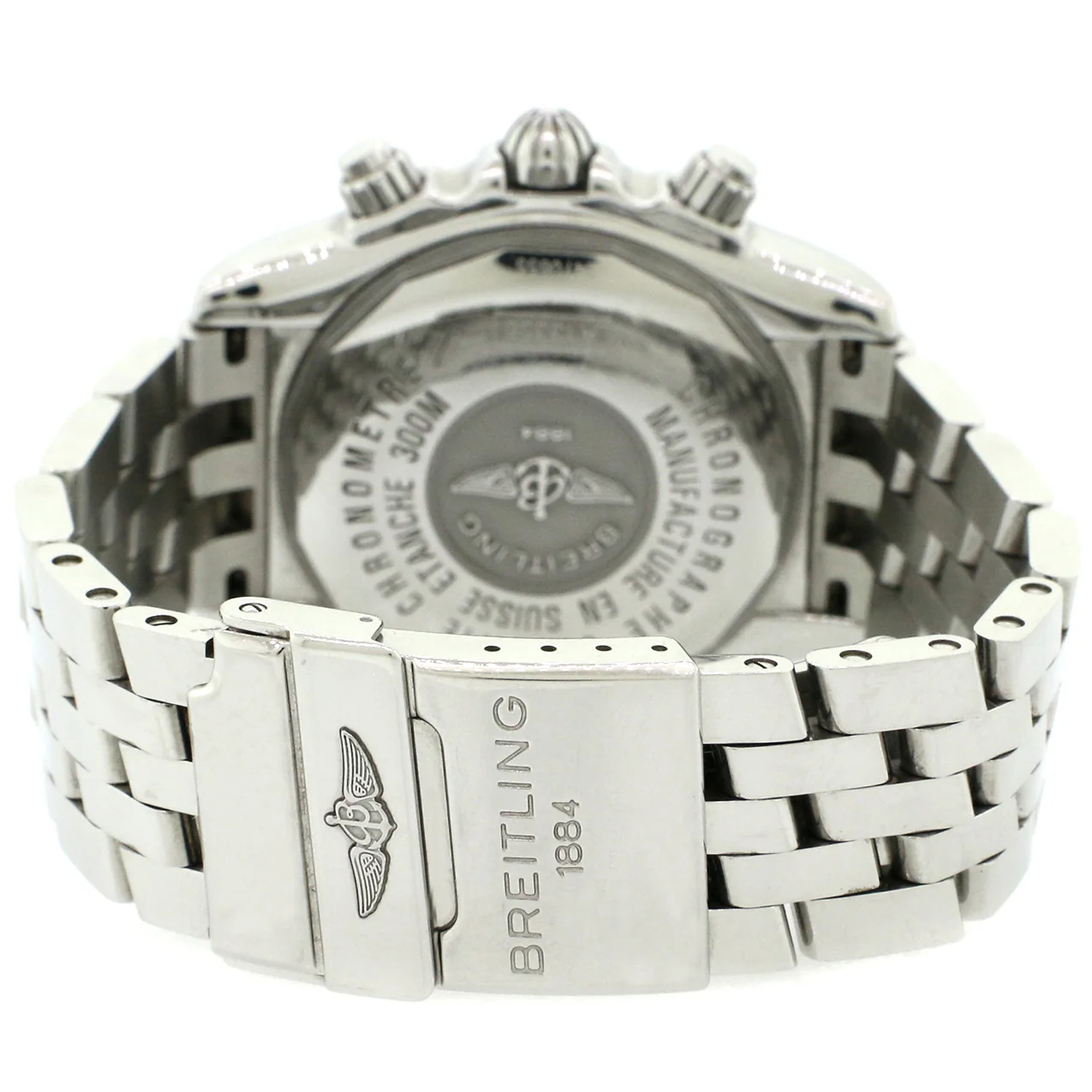 Breitling Evolution Red Dial Chronograph 44MM Steel Watch A13356 - Image 5