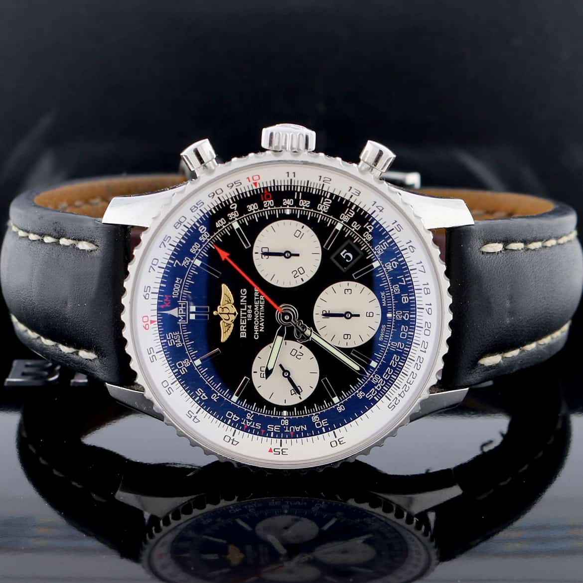 Breitling Navitimer 01 Chronograph 43MM Black Dial Automatic Stainless Steel Mens Watch AB0120 - Image 2