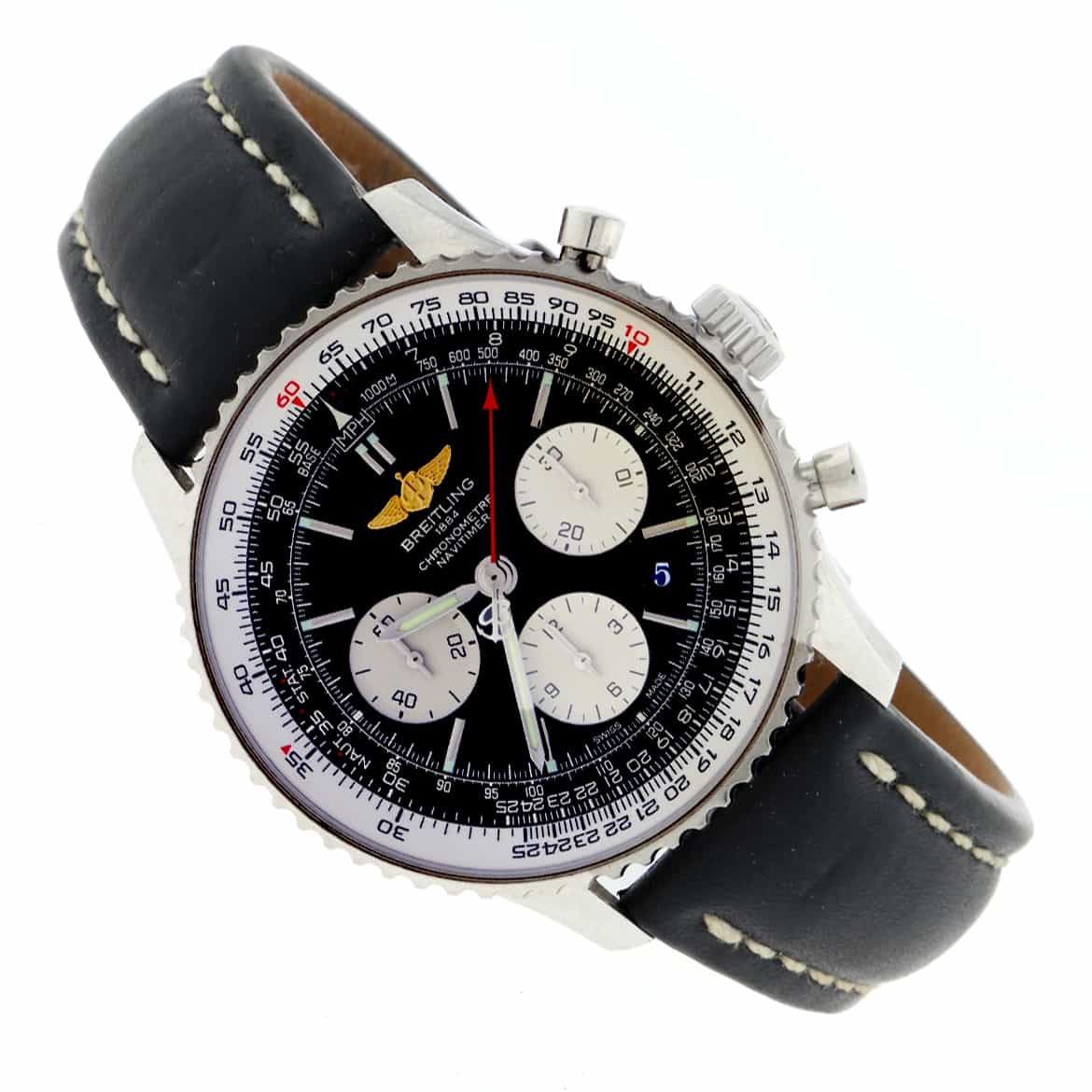 Breitling Navitimer 01 Chronograph 43MM Black Dial Automatic Stainless Steel Mens Watch AB0120 - Image 4