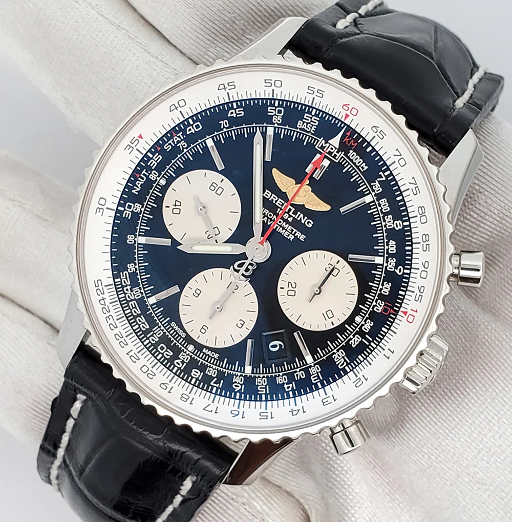 Breitling Navitimer 01 Chronograph 43mm Black Dial Steel Watch AB0120 Box Papers - Image 5