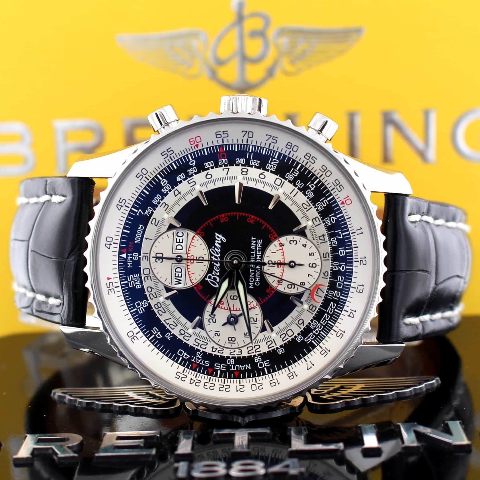 Breitling Navitimer Airborne 38MM Chronograph Calendar Automatic Stainless Steel Mens Watch A33030 - Image 2