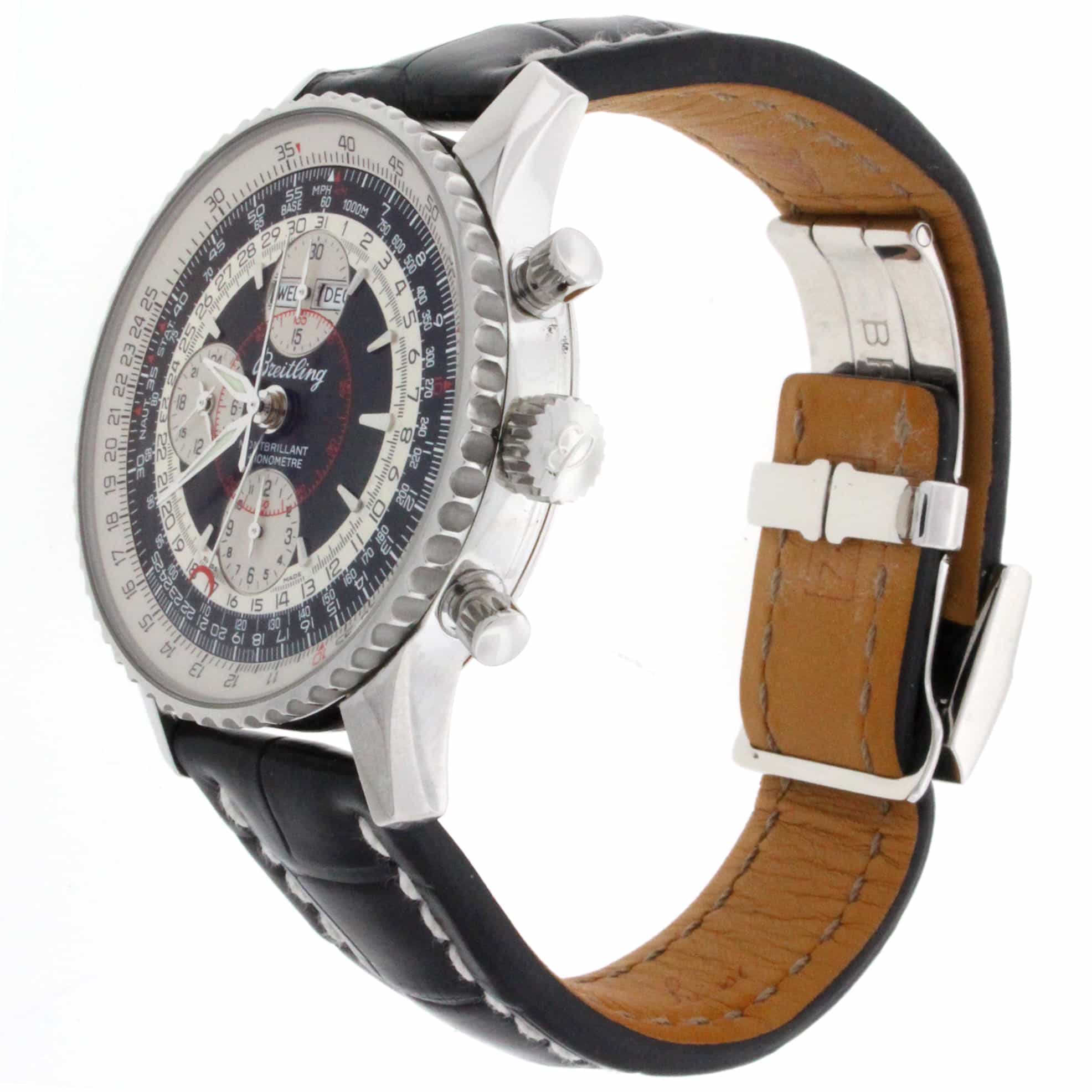 Breitling Navitimer Airborne 38MM Chronograph Calendar Automatic Stainless Steel Mens Watch A33030 - Image 4