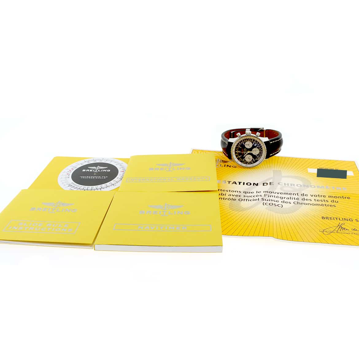 Breitling Navitimer Chronograph 42MM Black Dial Automatic Stainless Steel Mens Watch A23322 - Image 3