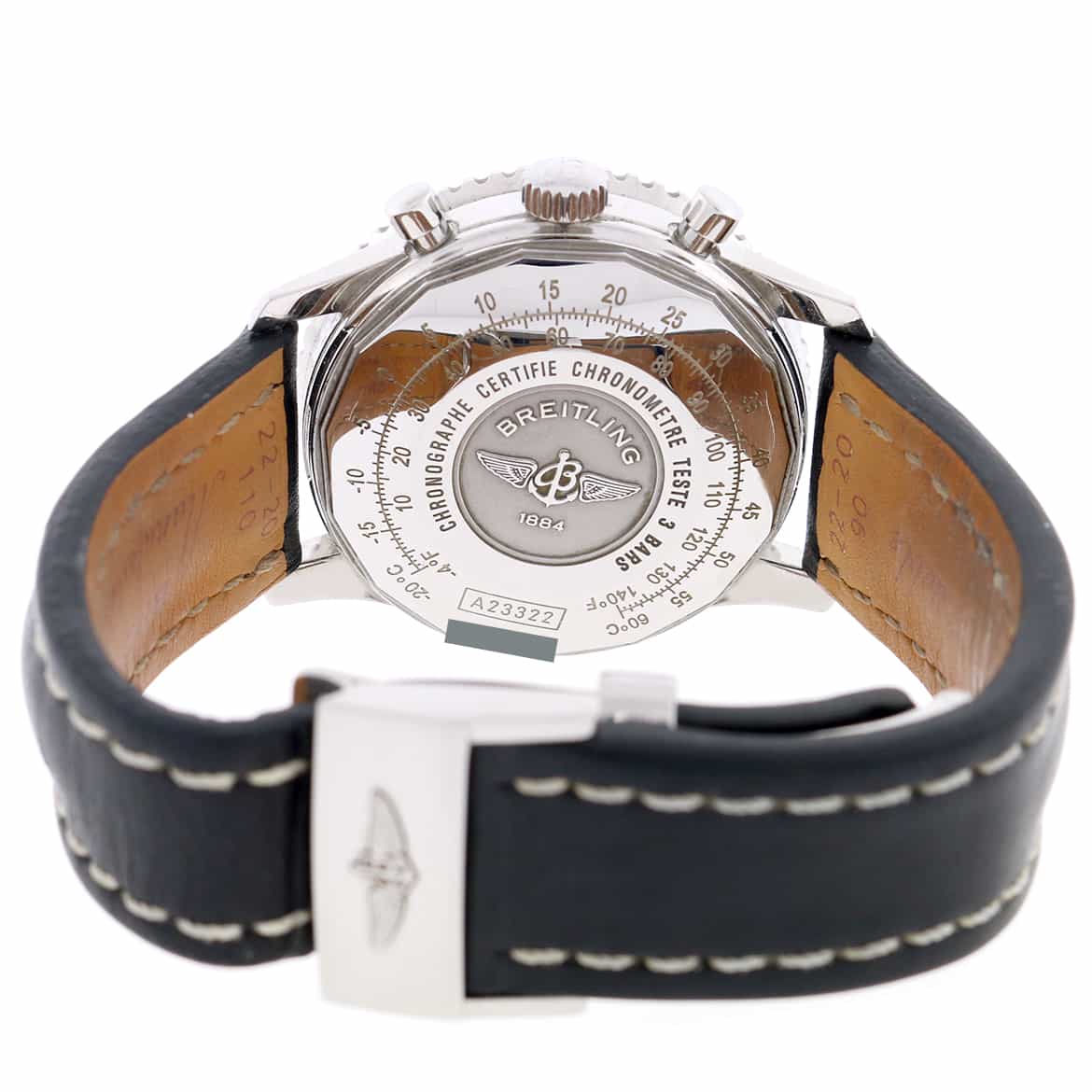 Breitling Navitimer Chronograph 42MM Black Dial Automatic Stainless Steel Mens Watch A23322 - Image 7