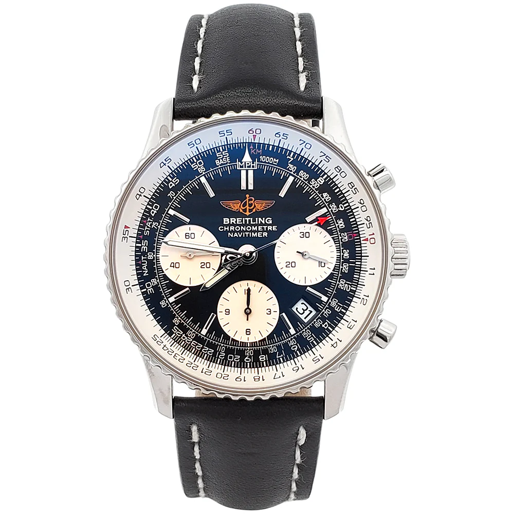 Breitling Navitimer Chronograph 42mm Black Dial Automatic Steel Mens Watch A23322 - Image 4