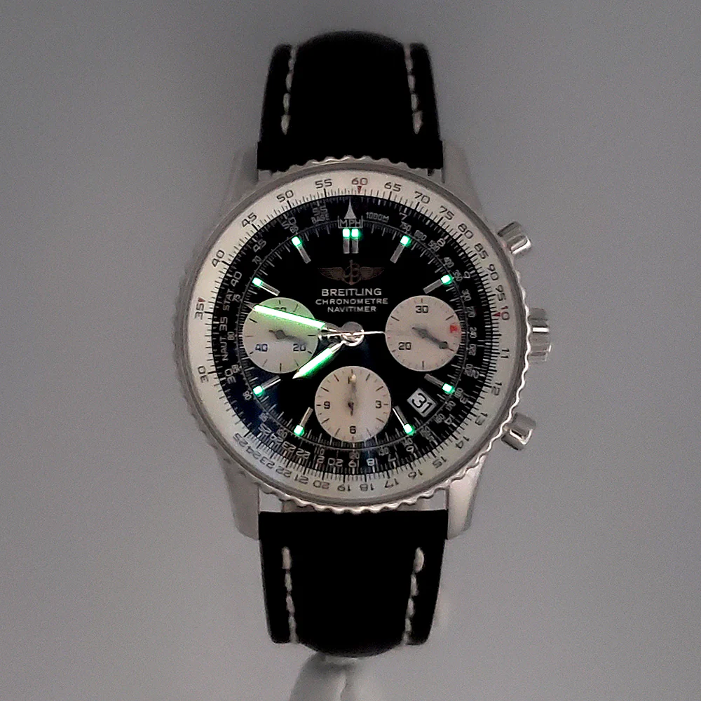 Breitling Navitimer Chronograph 42mm Black Dial Automatic Steel Mens Watch A23322 - Image 7