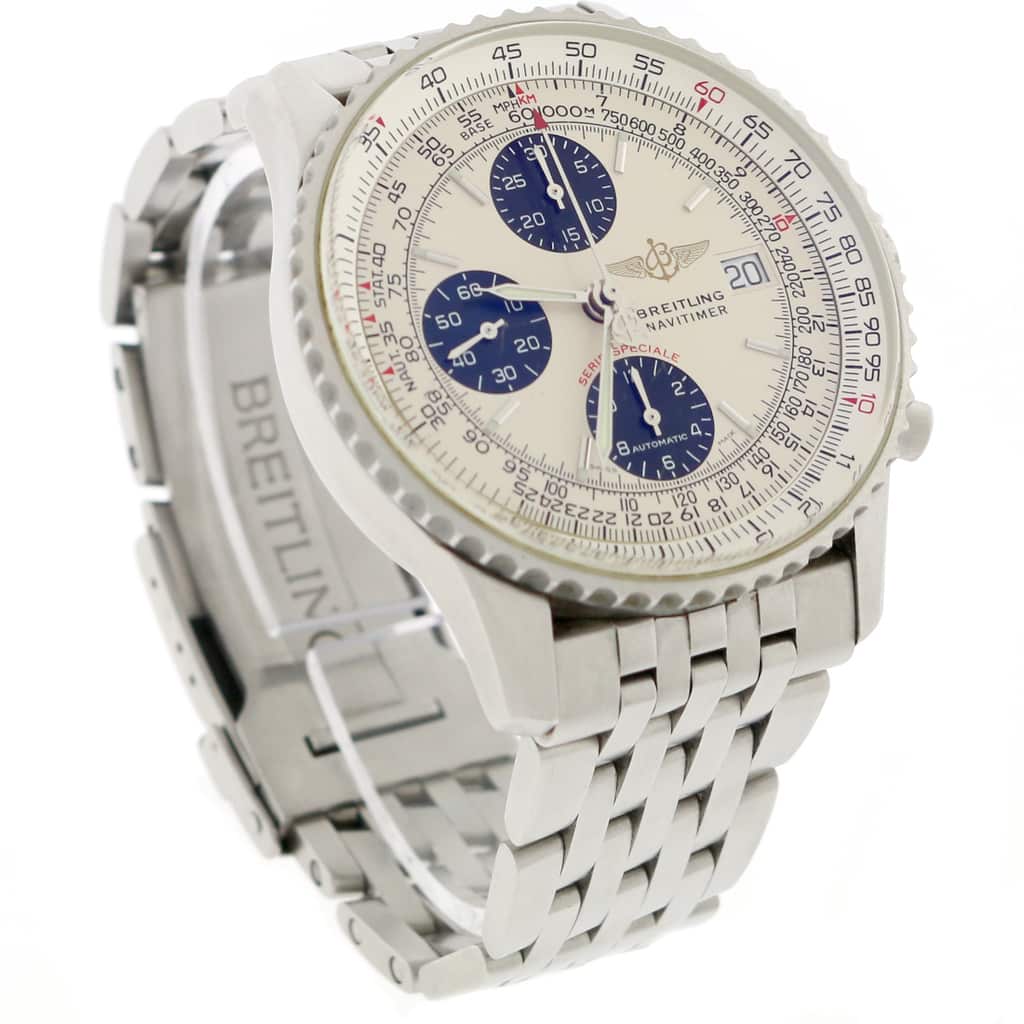 Breitling Navitimer Fighters 42MM Chronograph Cream Dial Automatic Stainless Steel Mens Watch A13330 - Image 2