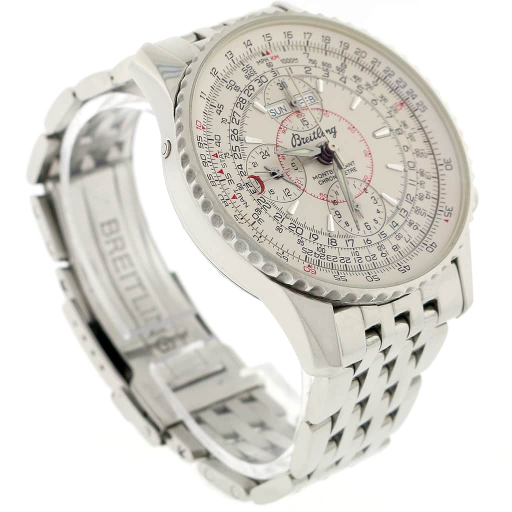Breitling Navitimer Montbrillant Datora Calendar GMT Ivory Dial Chronograph 43MM Automatic Mens Watch A21330 - Image 2
