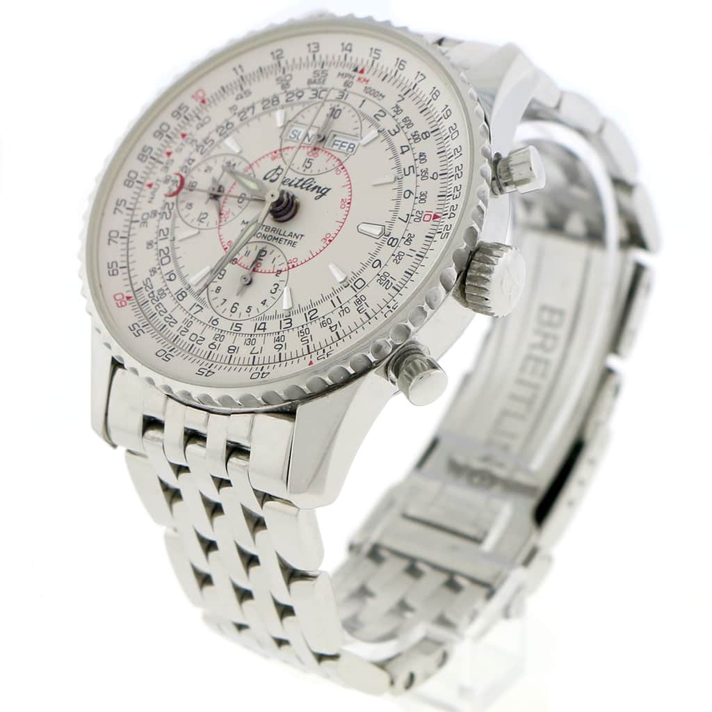 Breitling Navitimer Montbrillant Datora Calendar GMT Ivory Dial Chronograph 43MM Automatic Mens Watch A21330 - Image 3