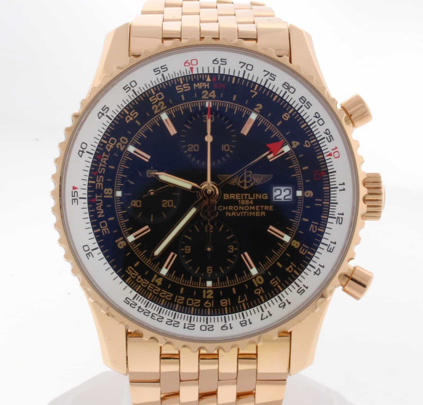 Breitling Navitimer World 18K Rose Gold Special Edition Watch R24322