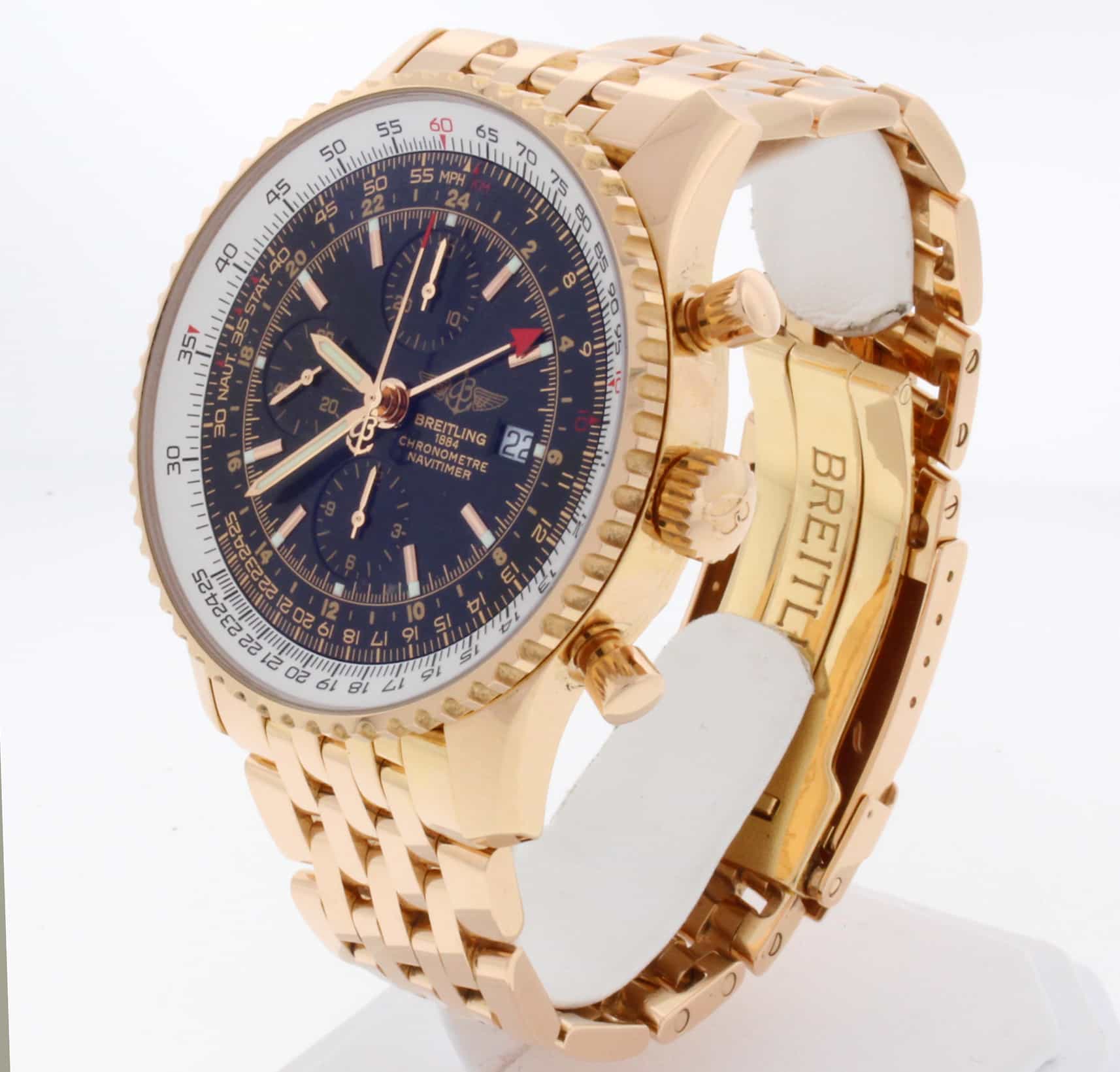 Breitling Navitimer World 18K Rose Gold Special Edition Watch R24322 - Image 4
