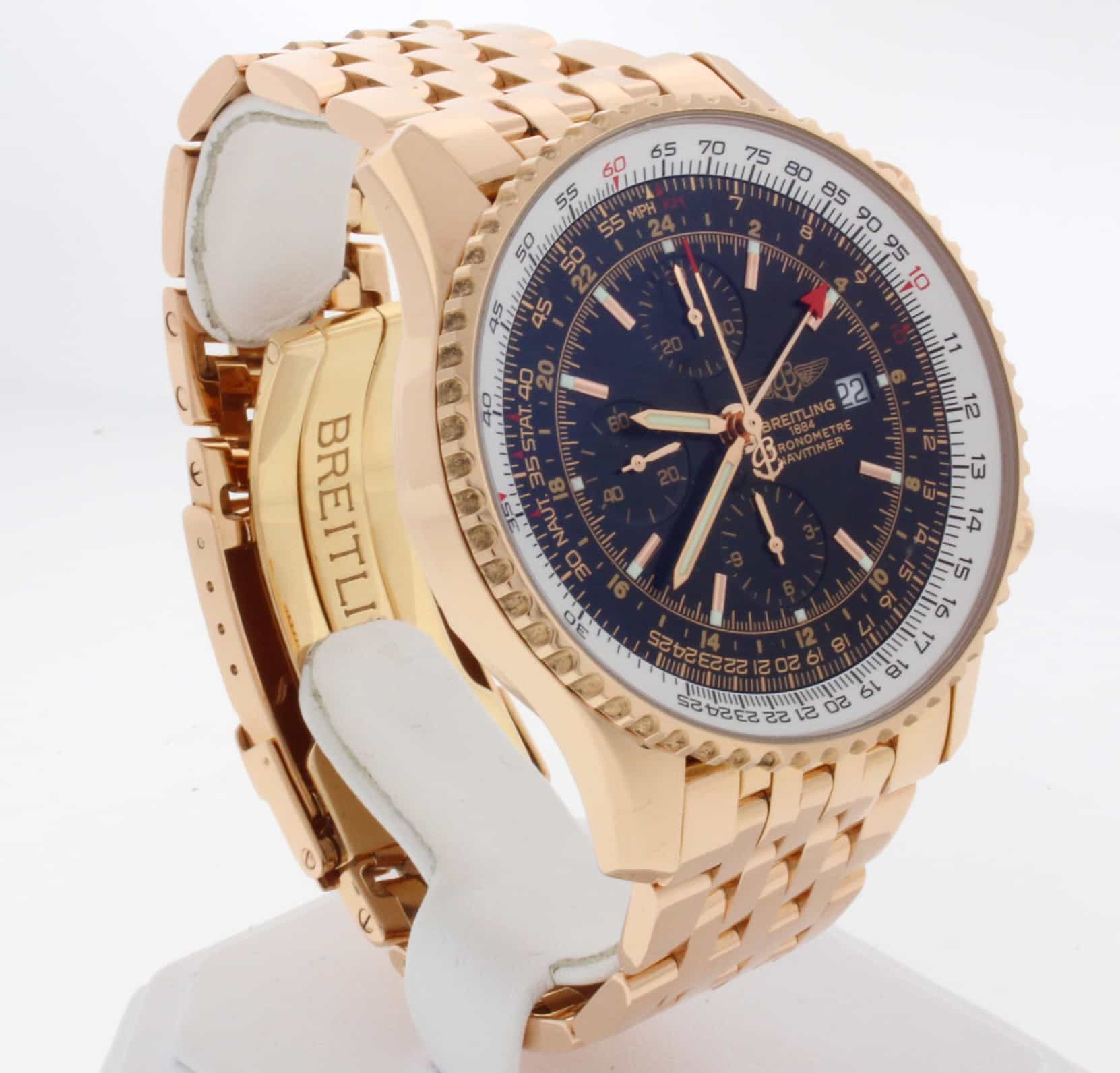 Breitling Navitimer World 18K Rose Gold Special Edition Watch R24322 - Image 5