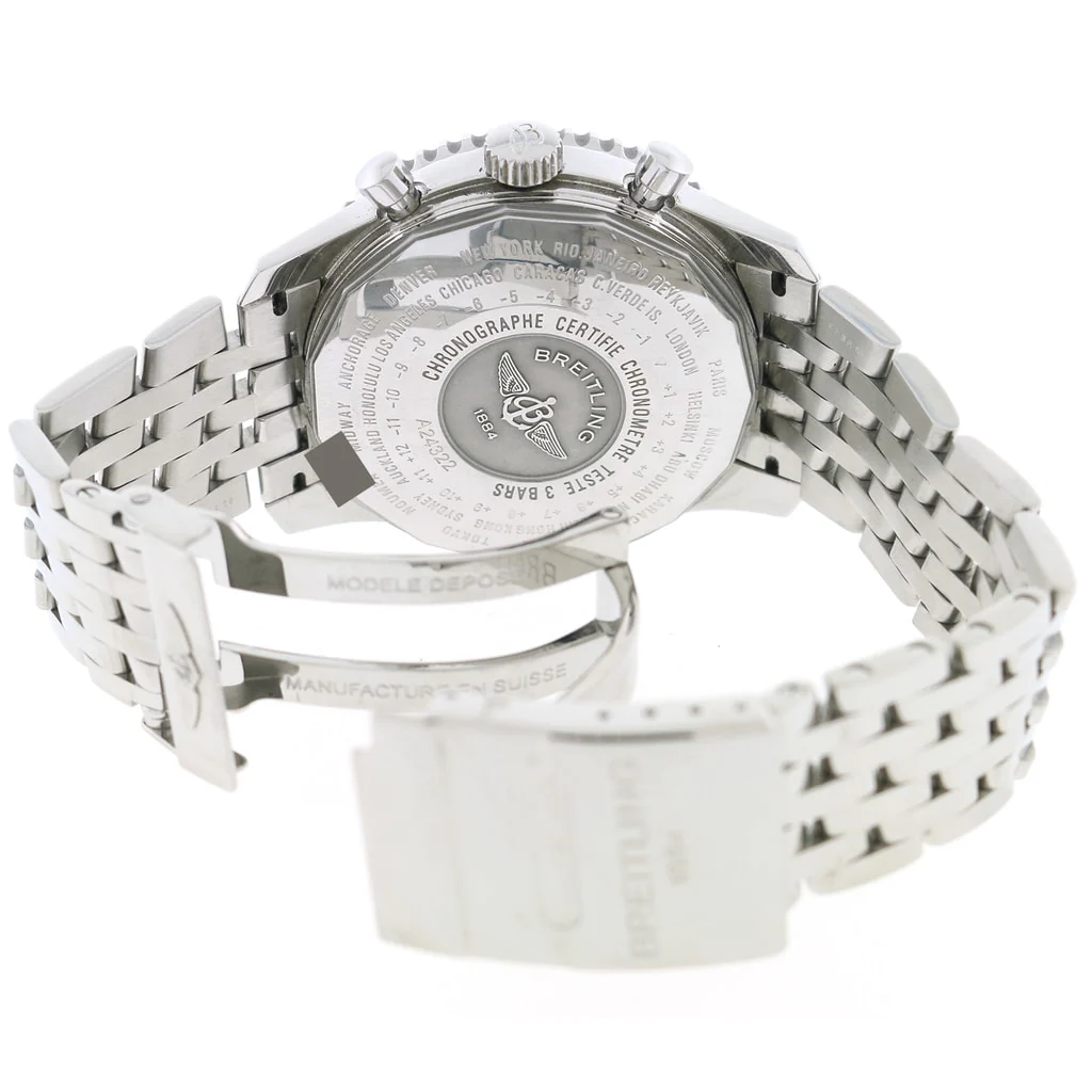 Breitling Navitimer World 46MM Chronograph GMT Automatic Stainless Steel Mens Watch A24322 - Image 7