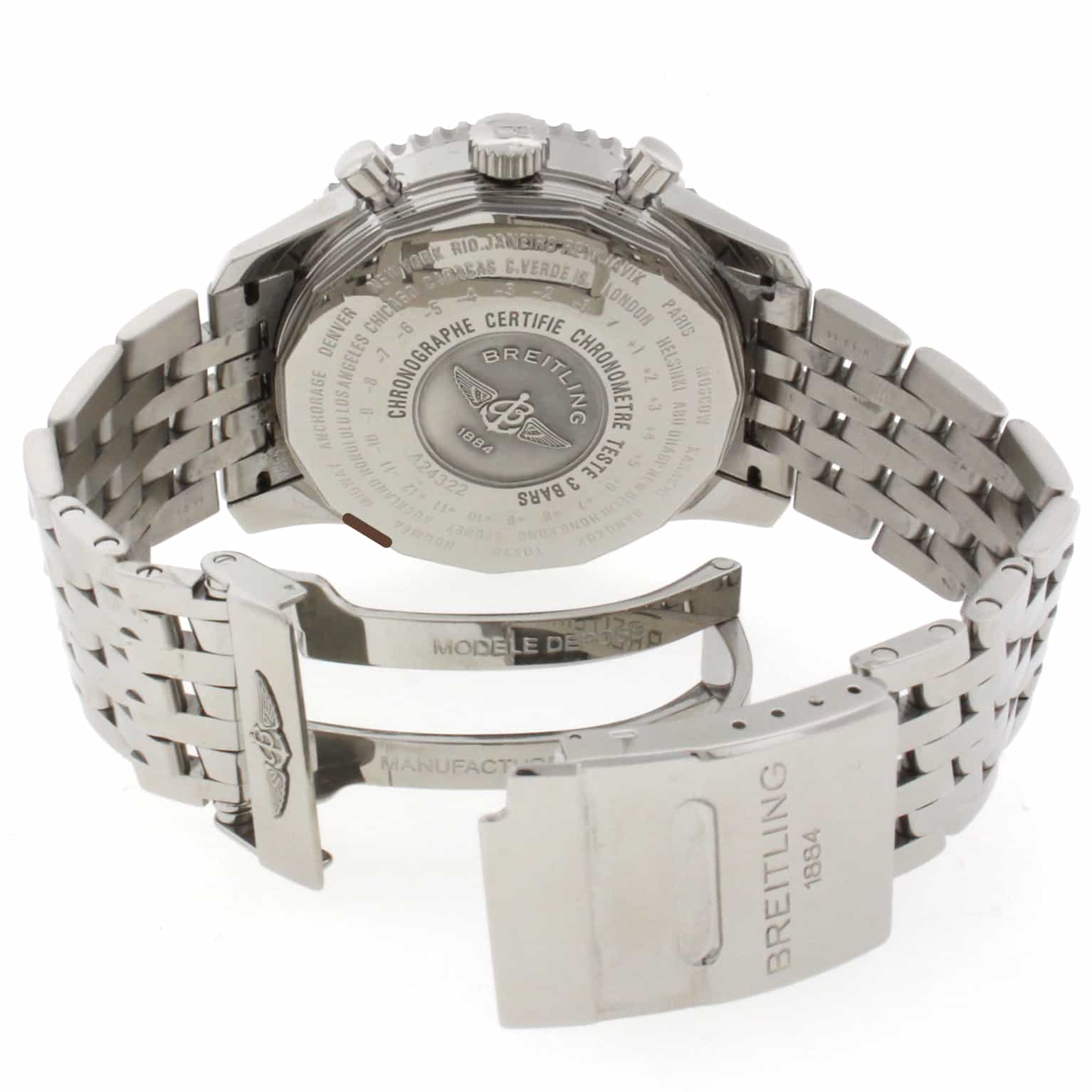 Breitling Navitimer World 46MM Chronograph GMT Automatic Stainless Steel Mens Watch A24322 - Image 6