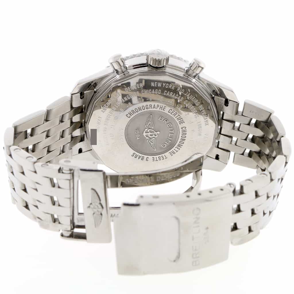 Breitling Navitimer World 46MM Chronograph GMT Cream Dial Automatic Stainless Steel Mens Watch A24322 - Image 6