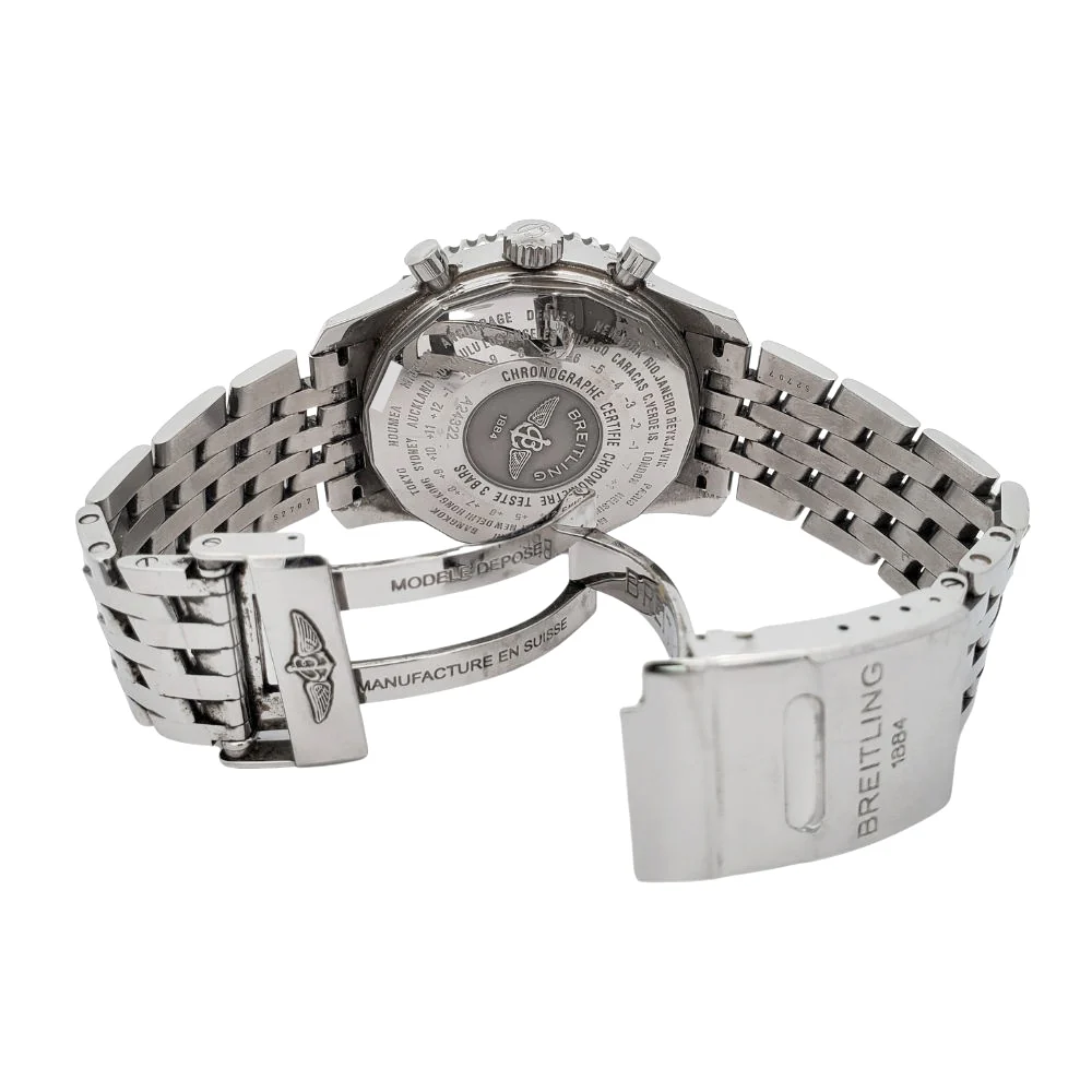 Breitling Navitimer World 46mm Chronograph GMT Steel Watch A24322 Box Papers - Image 6