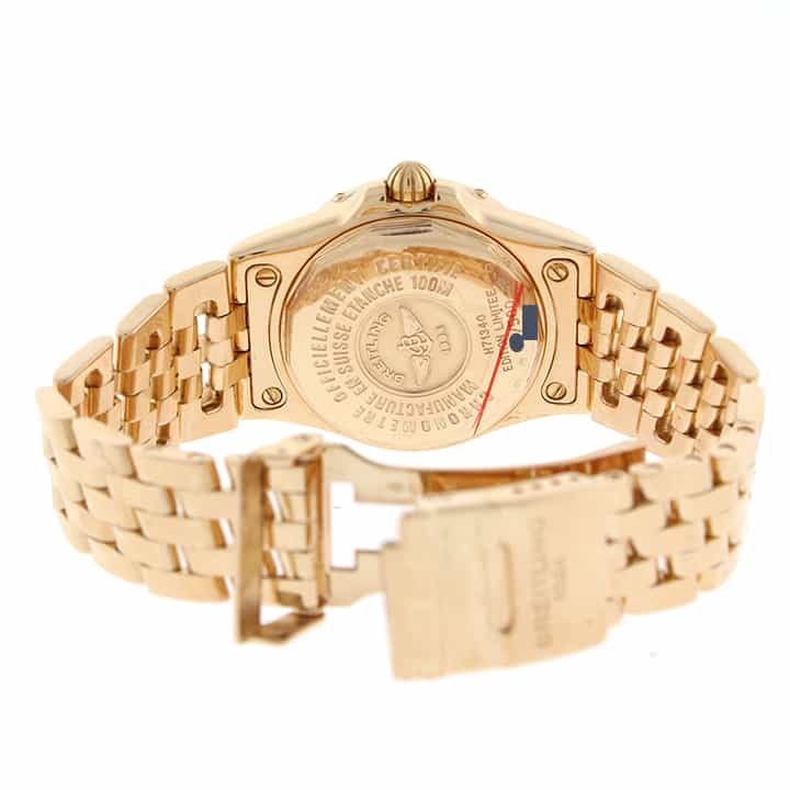 Breitling Starliner Galactic 18K Rose Gold Original Diamond Bezel Mother of Pearl Dial 30MM Limited Edition Ladies Watch H71340 - Image 10