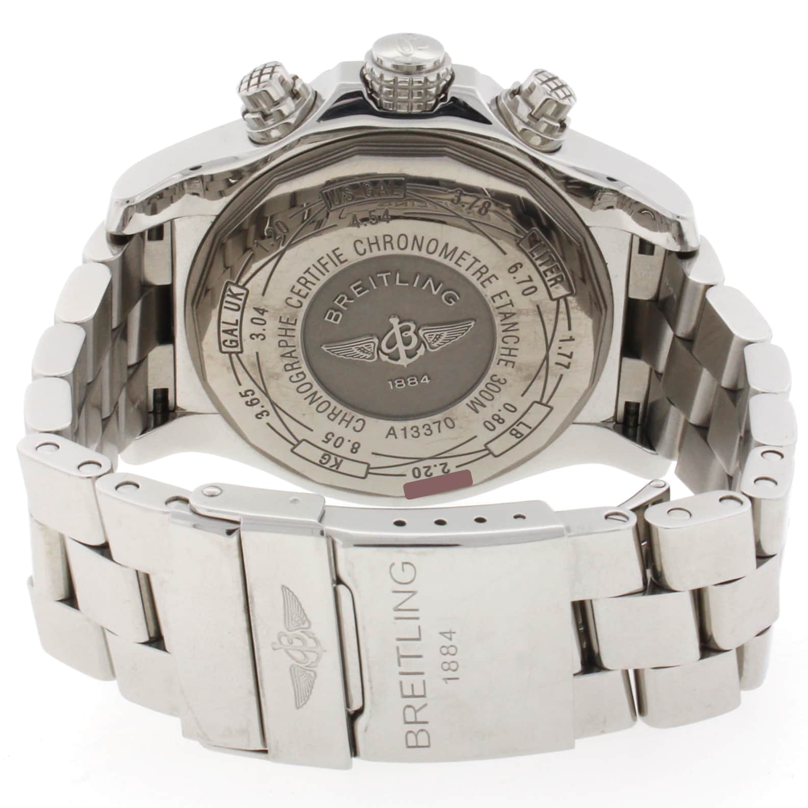 Breitling Super Avenger 49MM Chronograph Black Dial Automatic Stainless Steel Mens Watch A13370 - Image 3