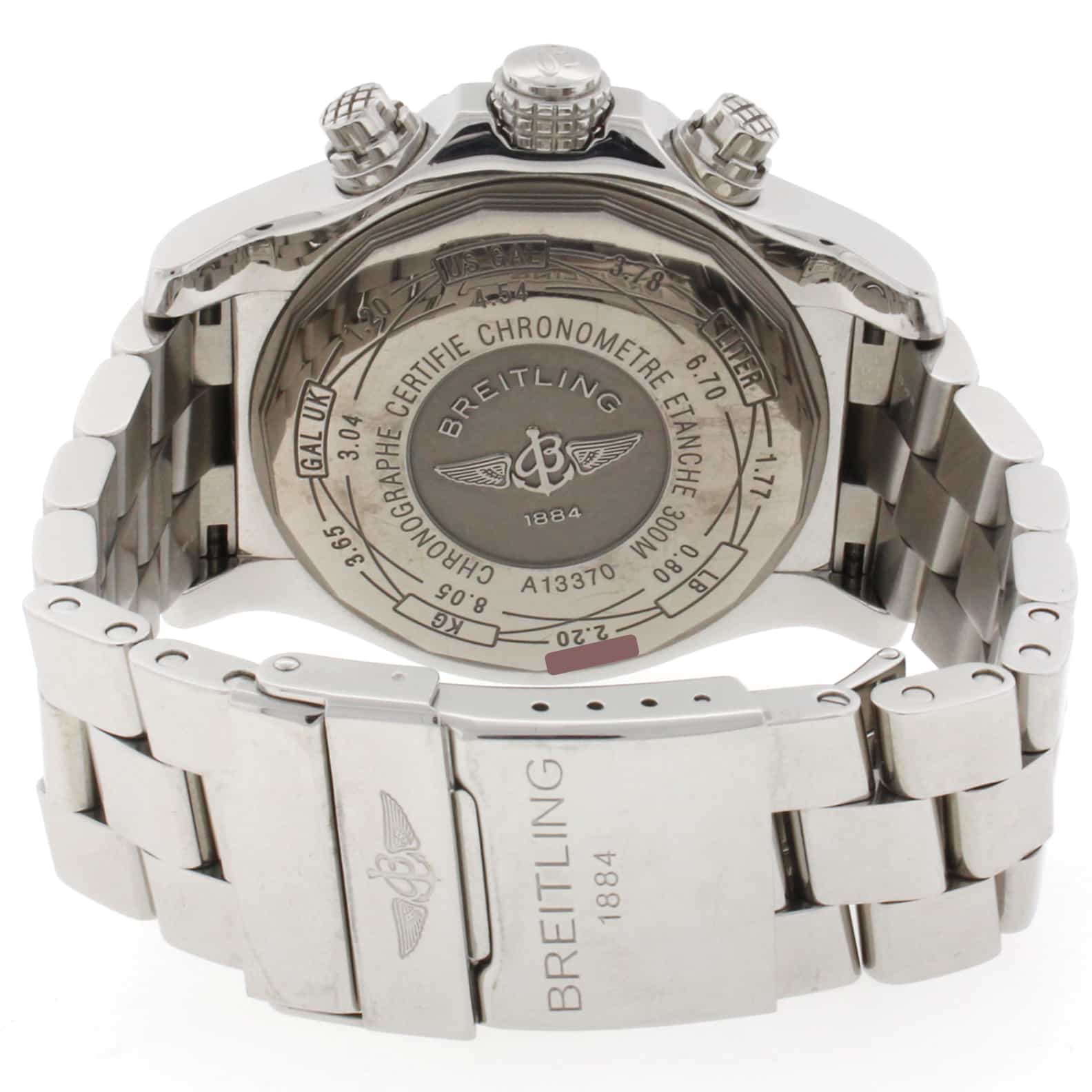 Breitling Super Avenger 49MM Chronograph Black Dial Automatic Stainless Steel Mens Watch A13370 - Image 7