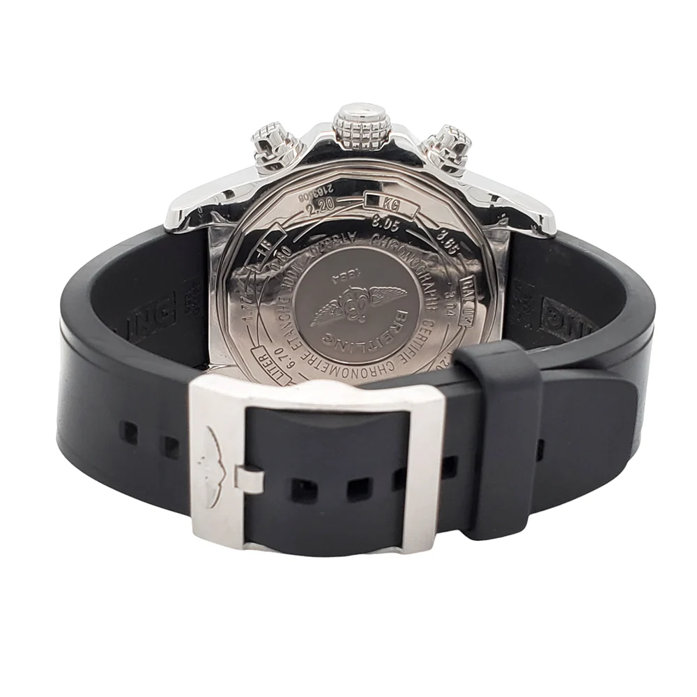 Breitling Super Avenger 49mm Chronograph Blue Dial Stainless Rubber Watch A13370 Papers - Image 5