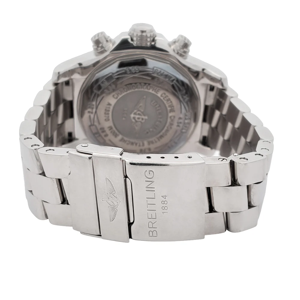 Breitling Super Avenger Chronograph 48mm Black Dial Stainless Steel Watch A13370 Box Papers - Image 5