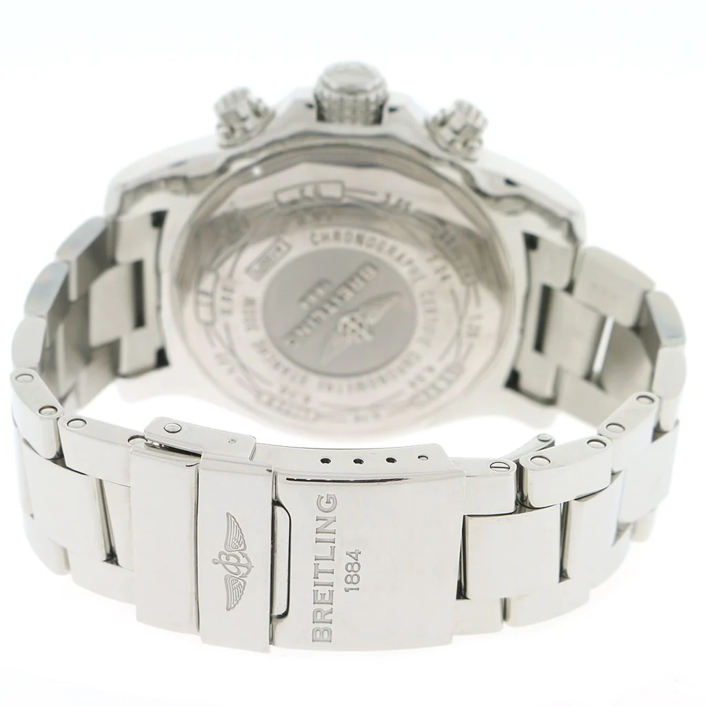 Breitling Super Avenger II Black Dial 48mm Steel Watch A13371 w/Diamond Bezel - Image 6