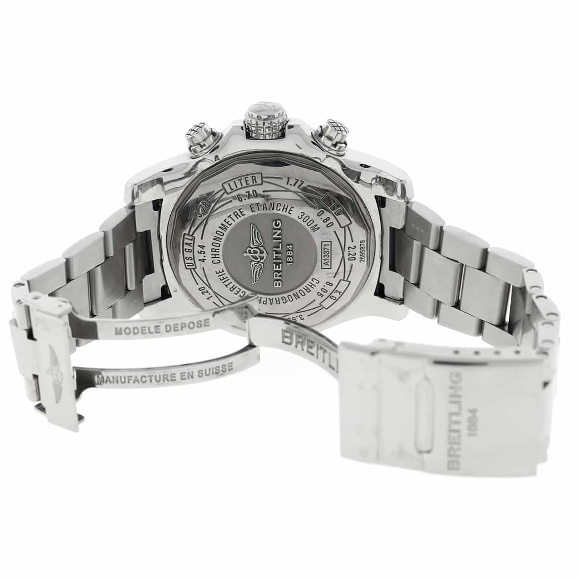 Breitling Super Avenger II Chronograph Black & Silver Dial 48MM Automatic Stainless Steel Mens Watch A13371 - Image 10