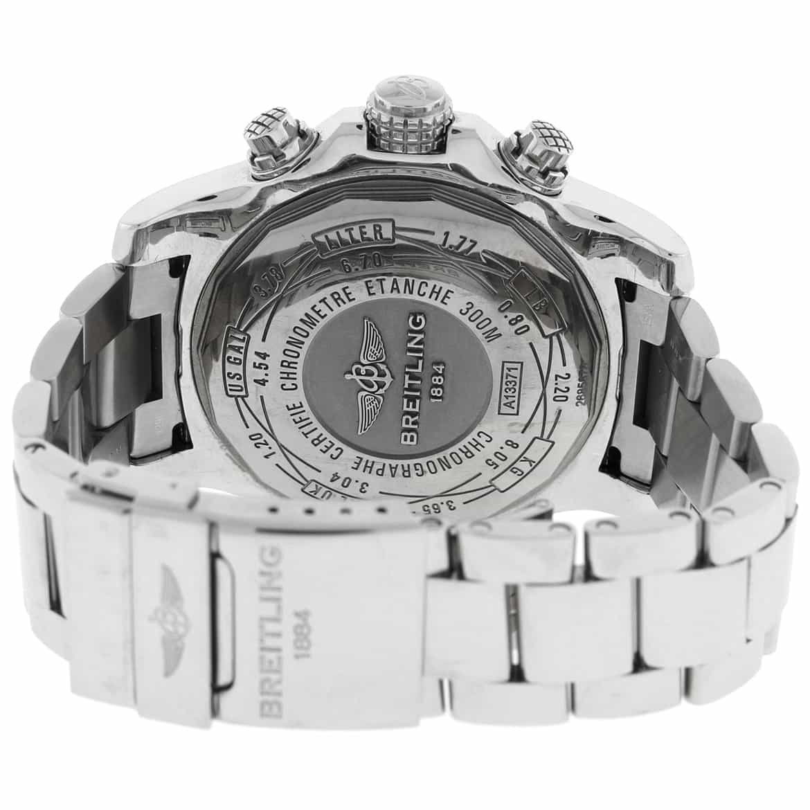 Breitling Super Avenger II Chronograph Black & Silver Dial 48MM Automatic Stainless Steel Mens Watch A13371 - Image 8