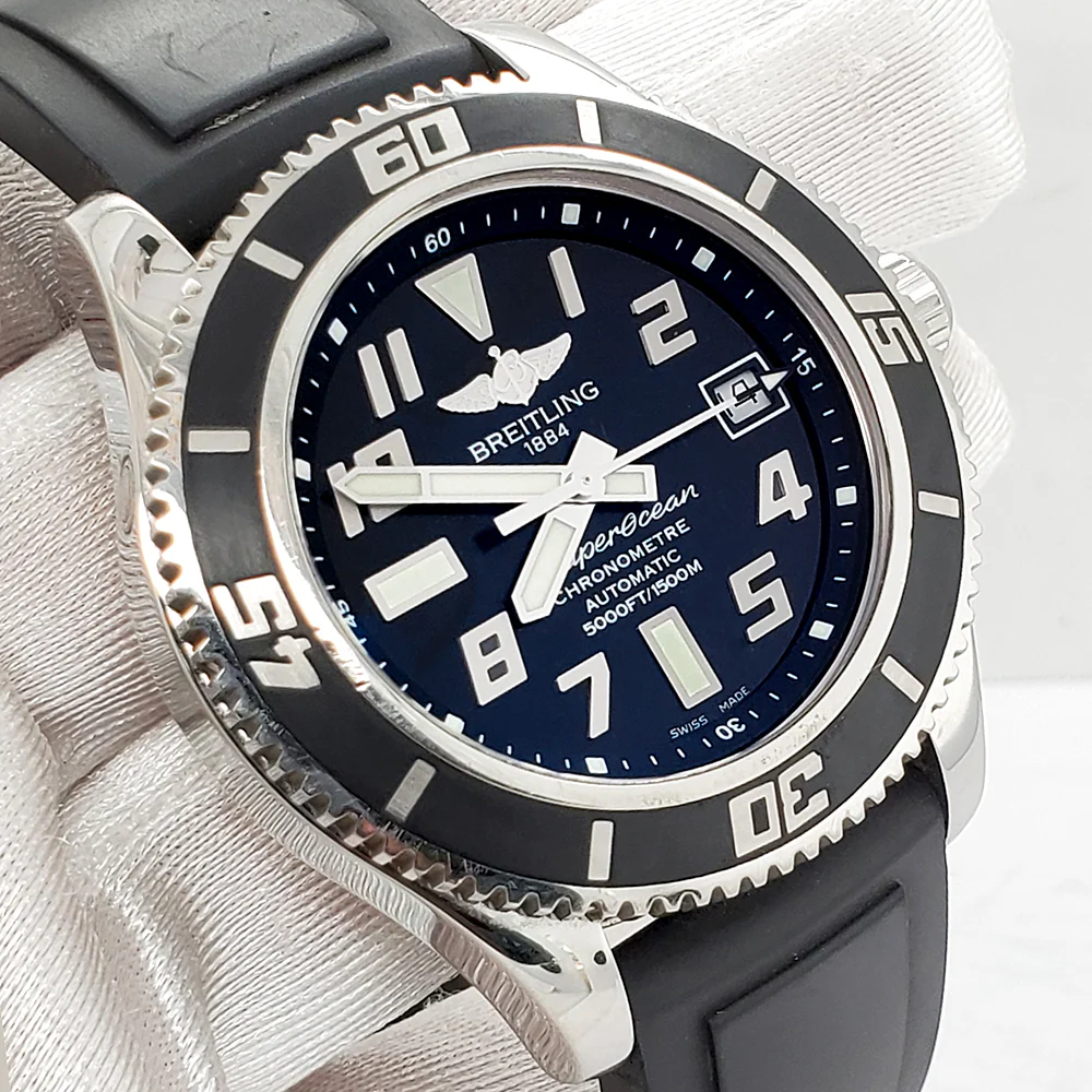 Breitling SuperOcean 42mm Black Dial Stainless Steel Watch A17364 - Image 2