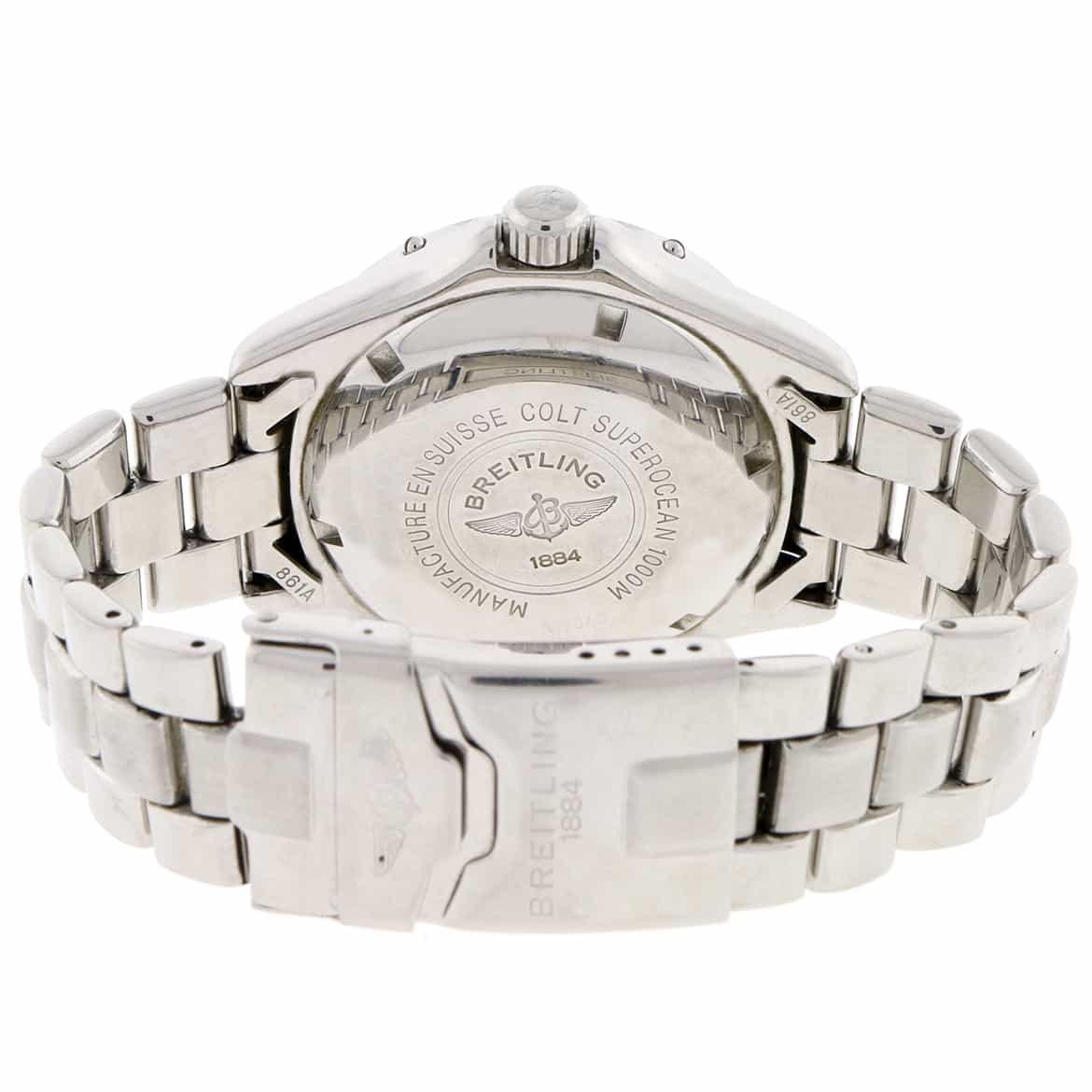 Breitling SuperOcean 42MM Blue Arabic Dial Automatic Stainless Steel Mens Watch A17040 - Image 5