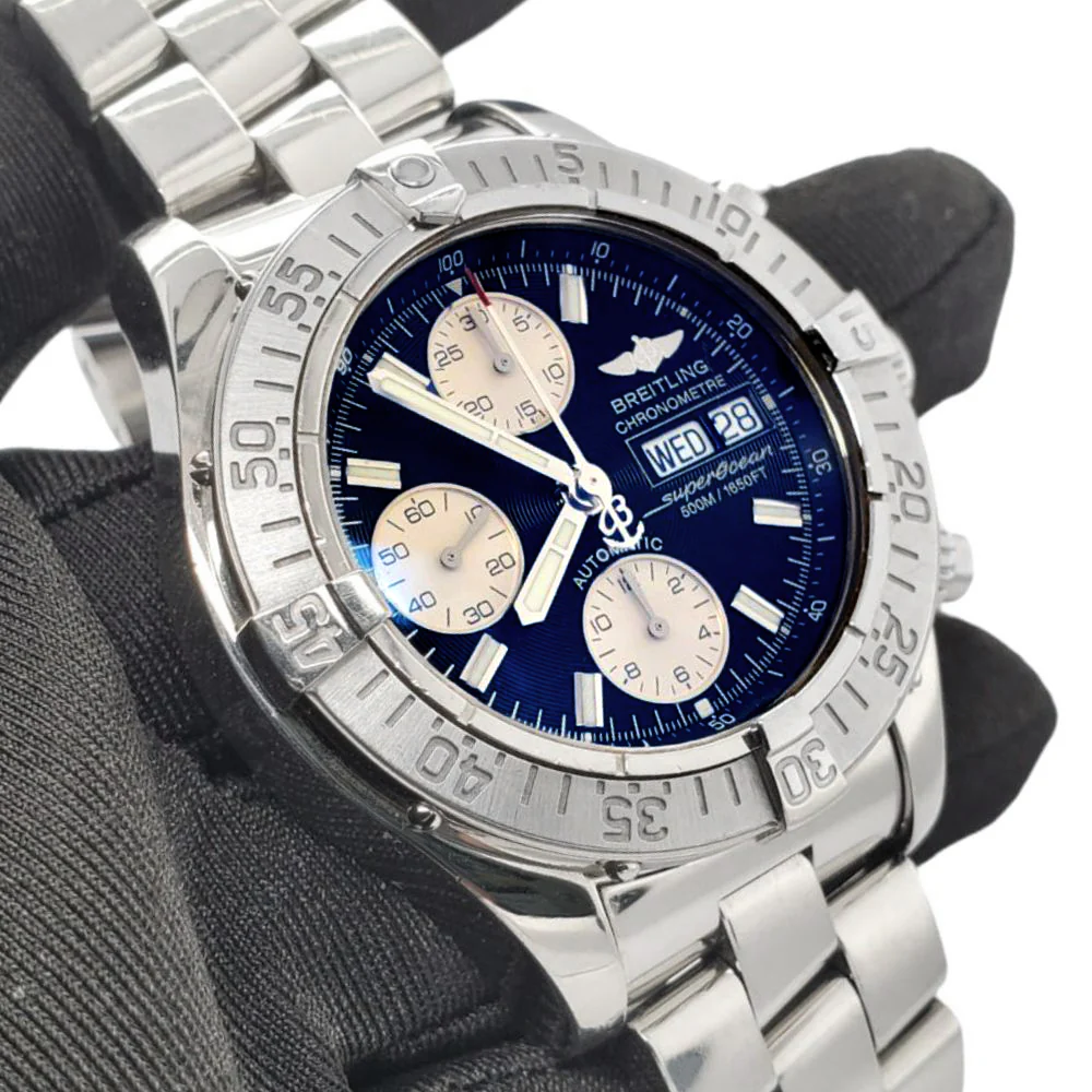 Breitling Superocean Chronograph II 42MM Black Dial Mens Watch A13340