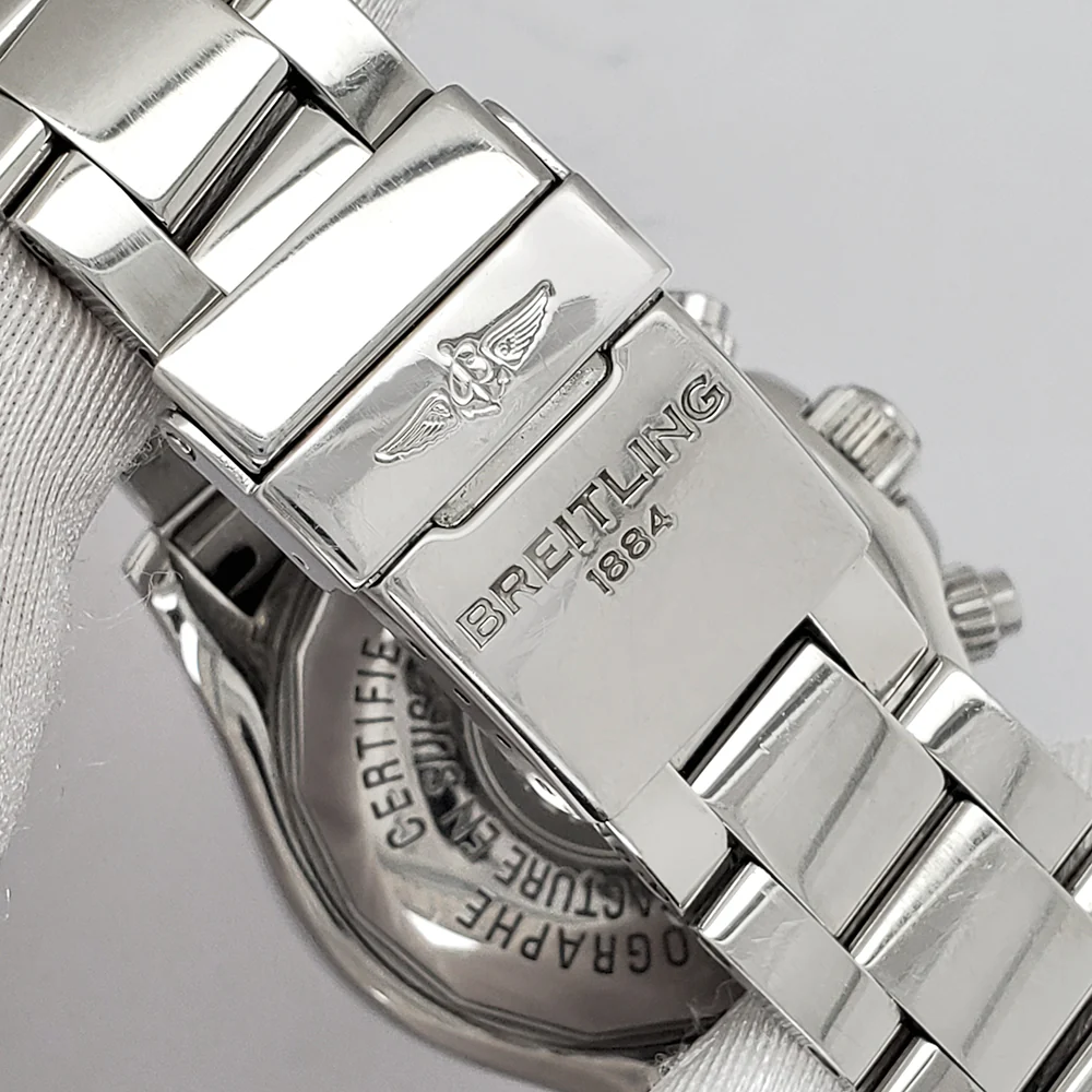 Breitling Superocean Chronograph II 42MM Day Date Steel Watch with Silver Dial A13340 - Image 4