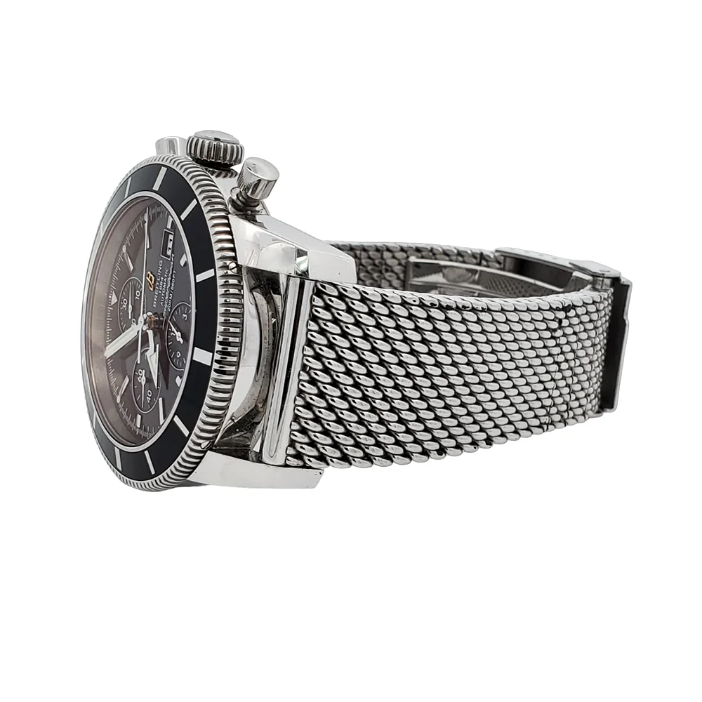 Breitling SuperOcean Heritage Chronograph 46mm Black Dial Stainless Steel Watch A13320 - Image 4