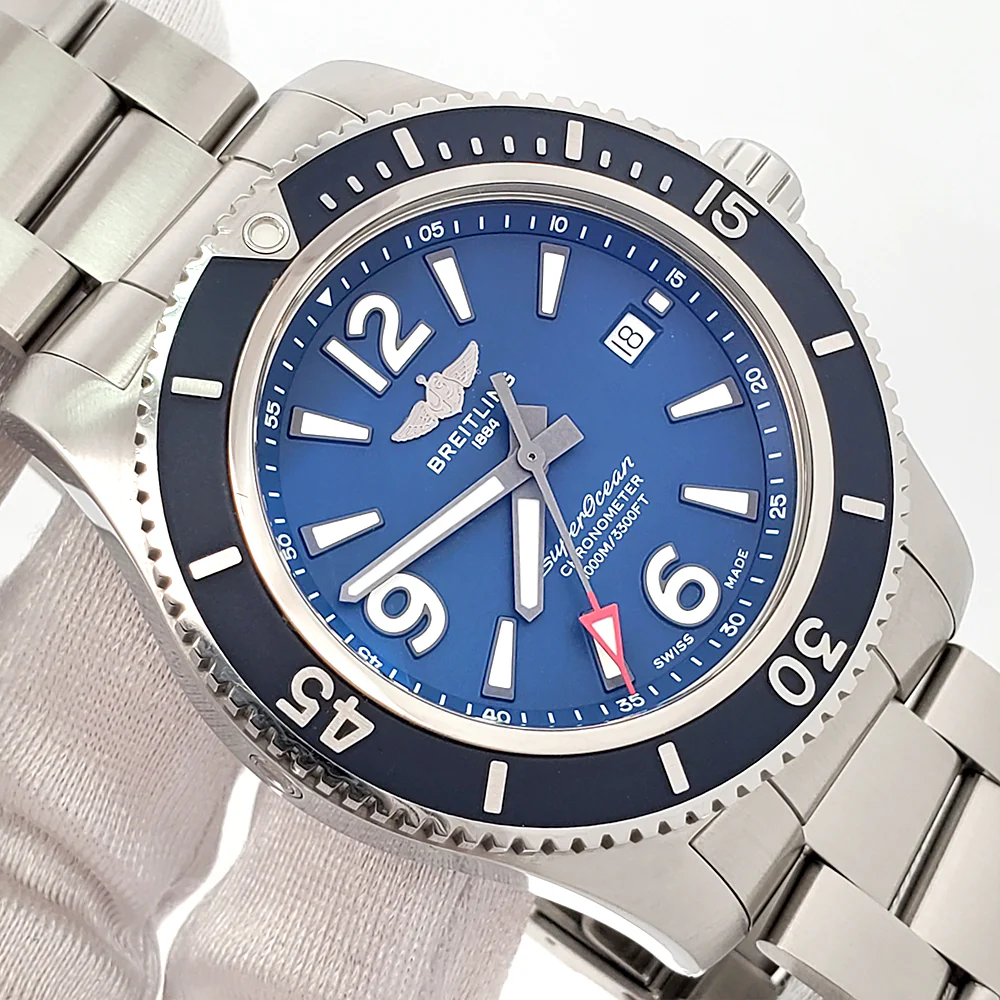 Breitling Superocean II Blue Dial Steel Mens 44mm Watch A17367 - Image 2