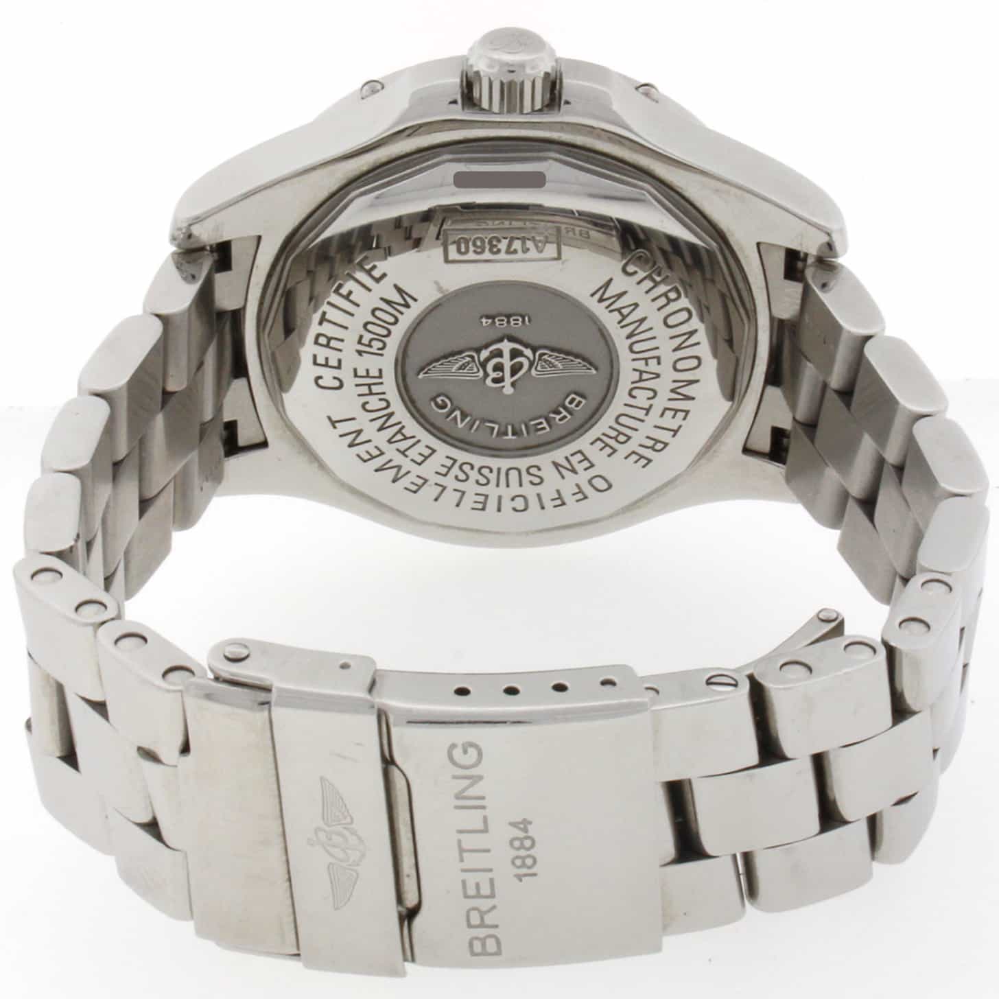 Breitling SuperOcean Orange Dial 42MM Automatic Stainless Steel Mens Watch A17360 - Image 7