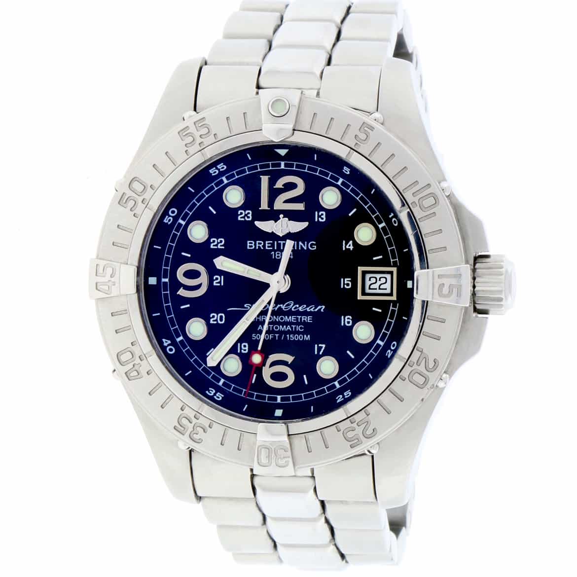 Breitling SuperOcean Steelfish 42MM Black Arabic Dial Stainless Steel Automatic Mens Watch A17360