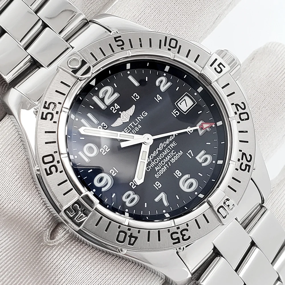 Breitling Superocean Steelfish 42mm Black Arabic Dial Steel Watch A17360 - Image 2